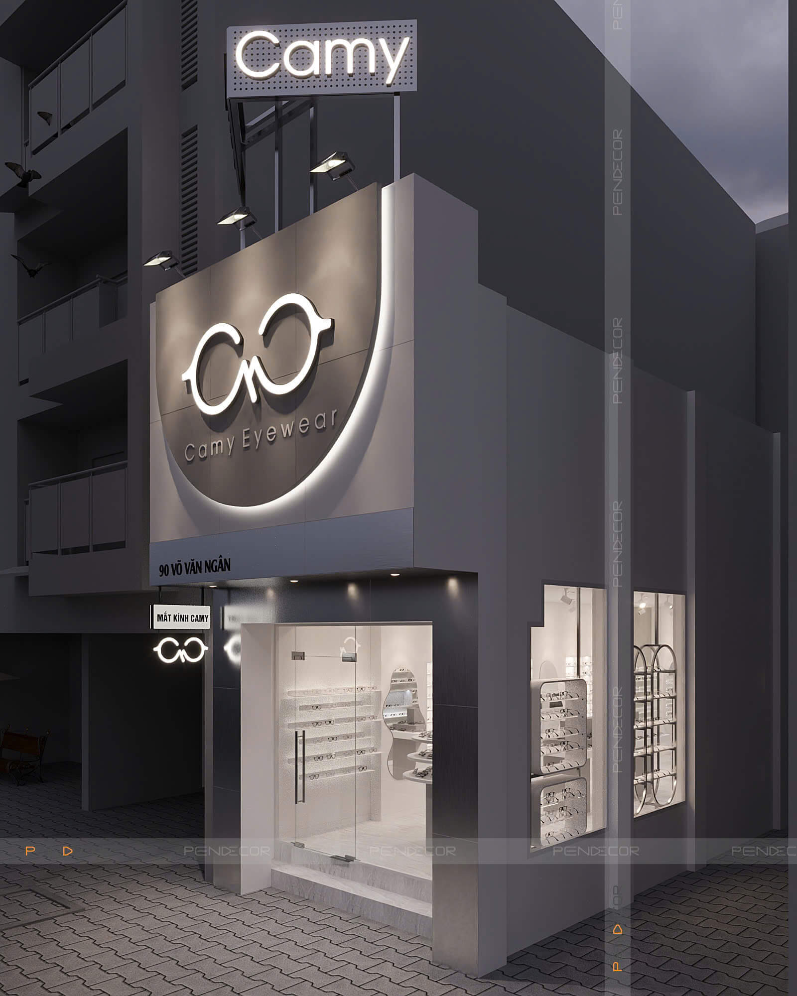 Thiết Kế Cửa Hàng Mắt Kính Camy