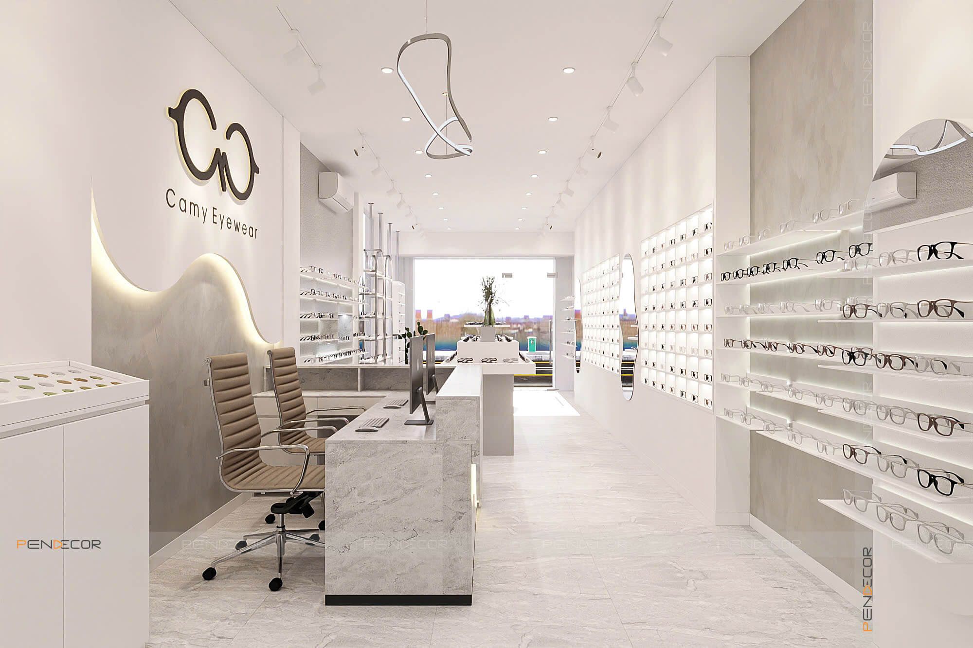 Thiết Kế Cửa Hàng Mắt Kính Camy