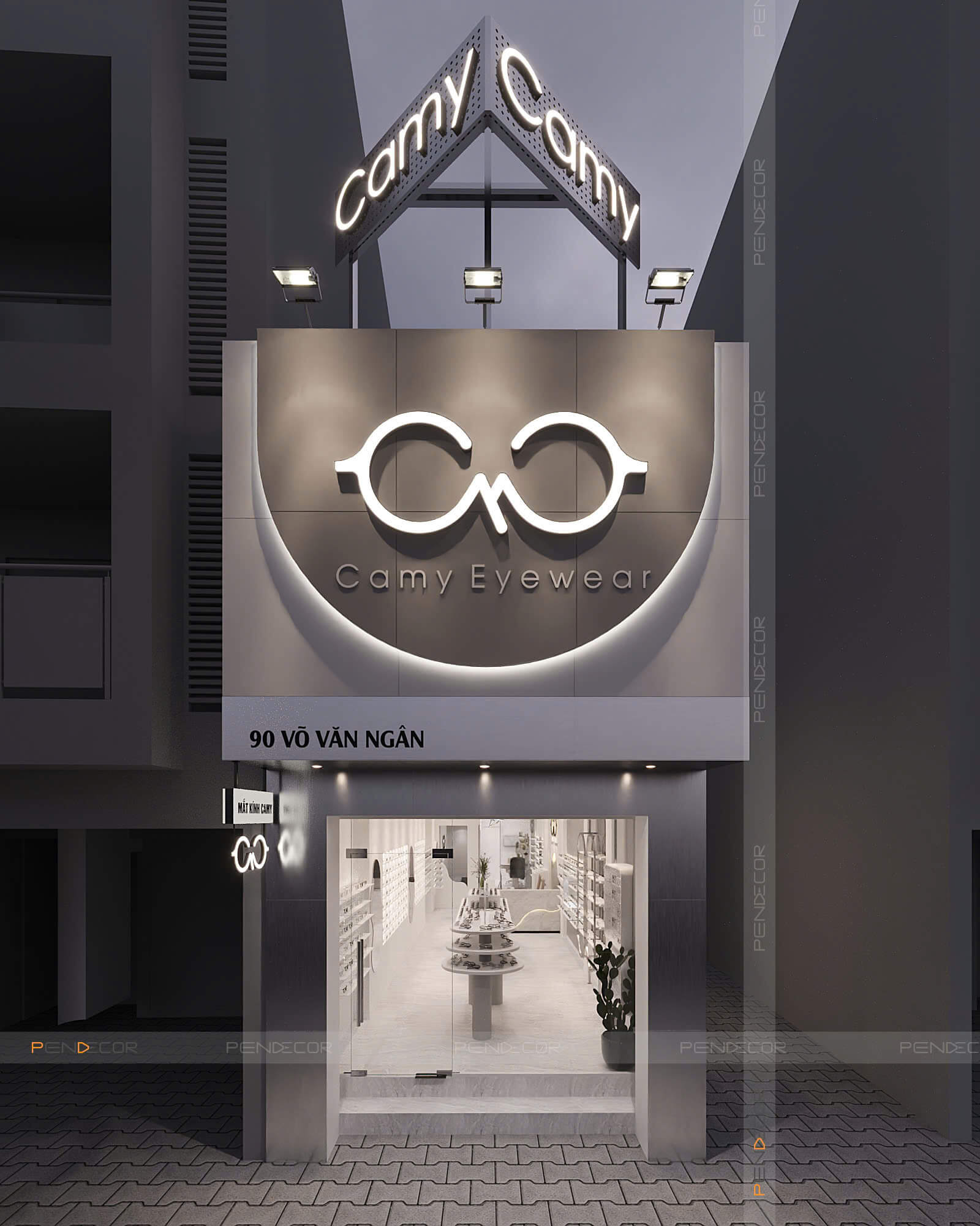 Thiết Kế Cửa Hàng Mắt Kính Camy