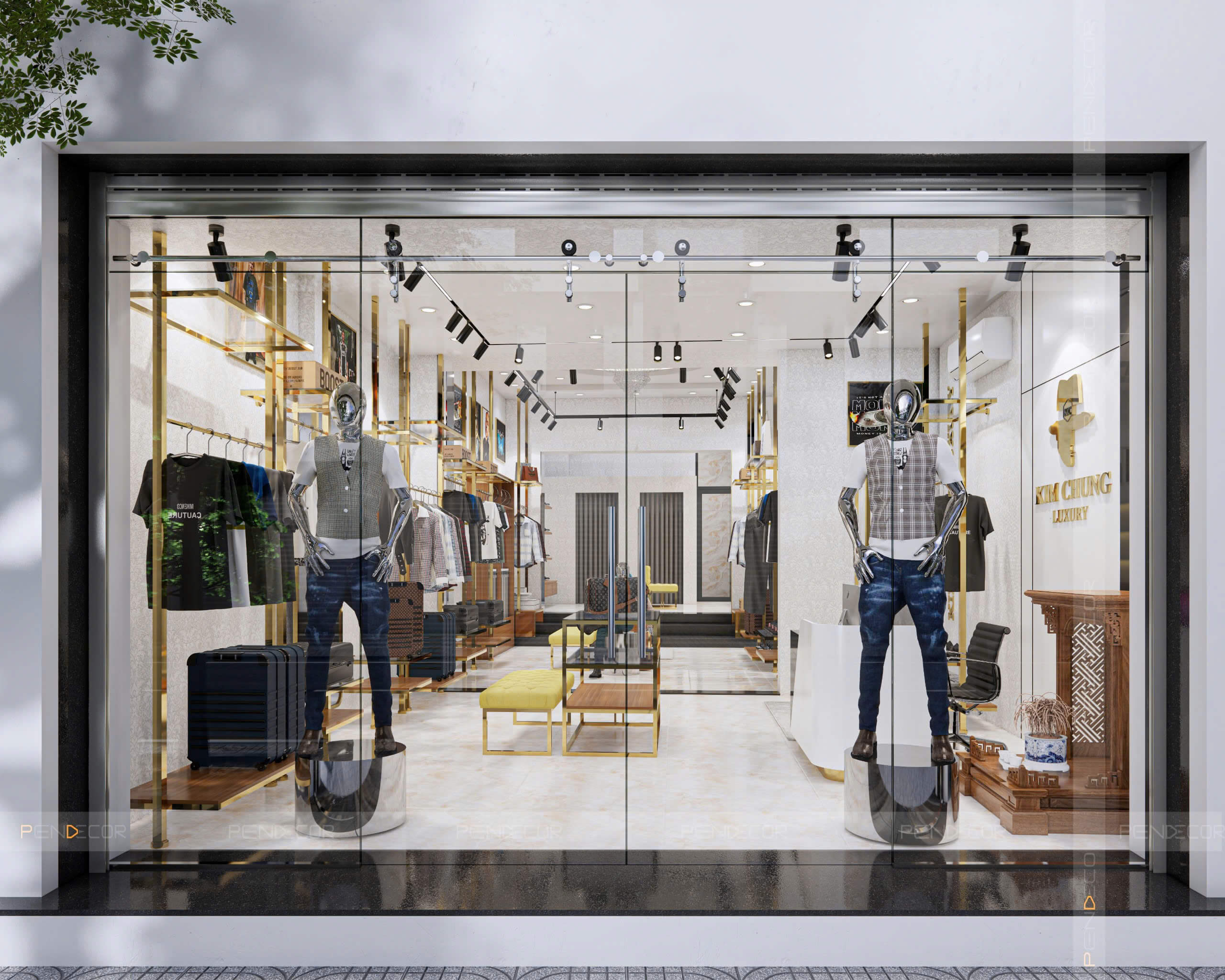 Thiết Kế Shop Quần Áo Nam Kim Chung