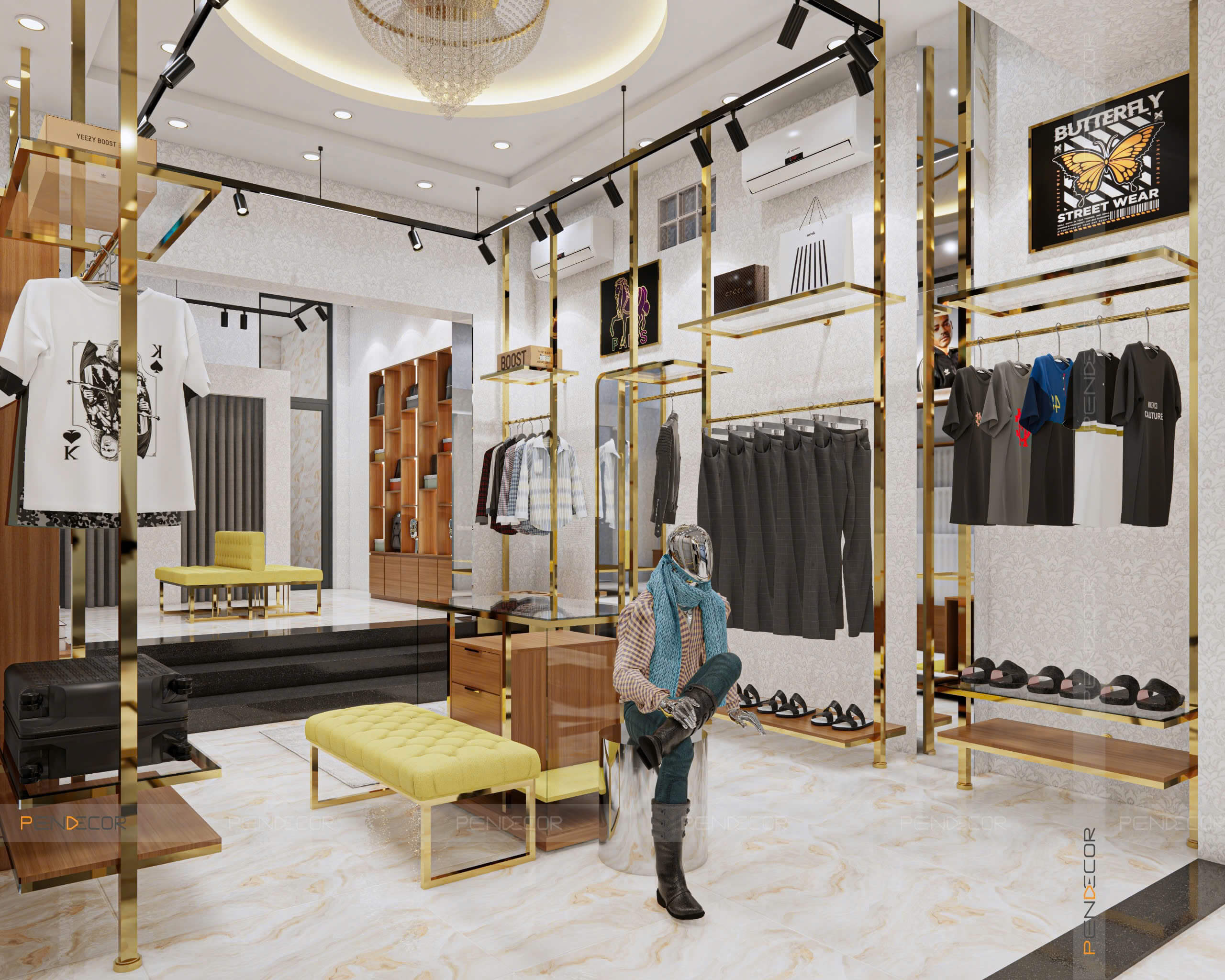 Thiết Kế Shop Quần Áo Nam Kim Chung