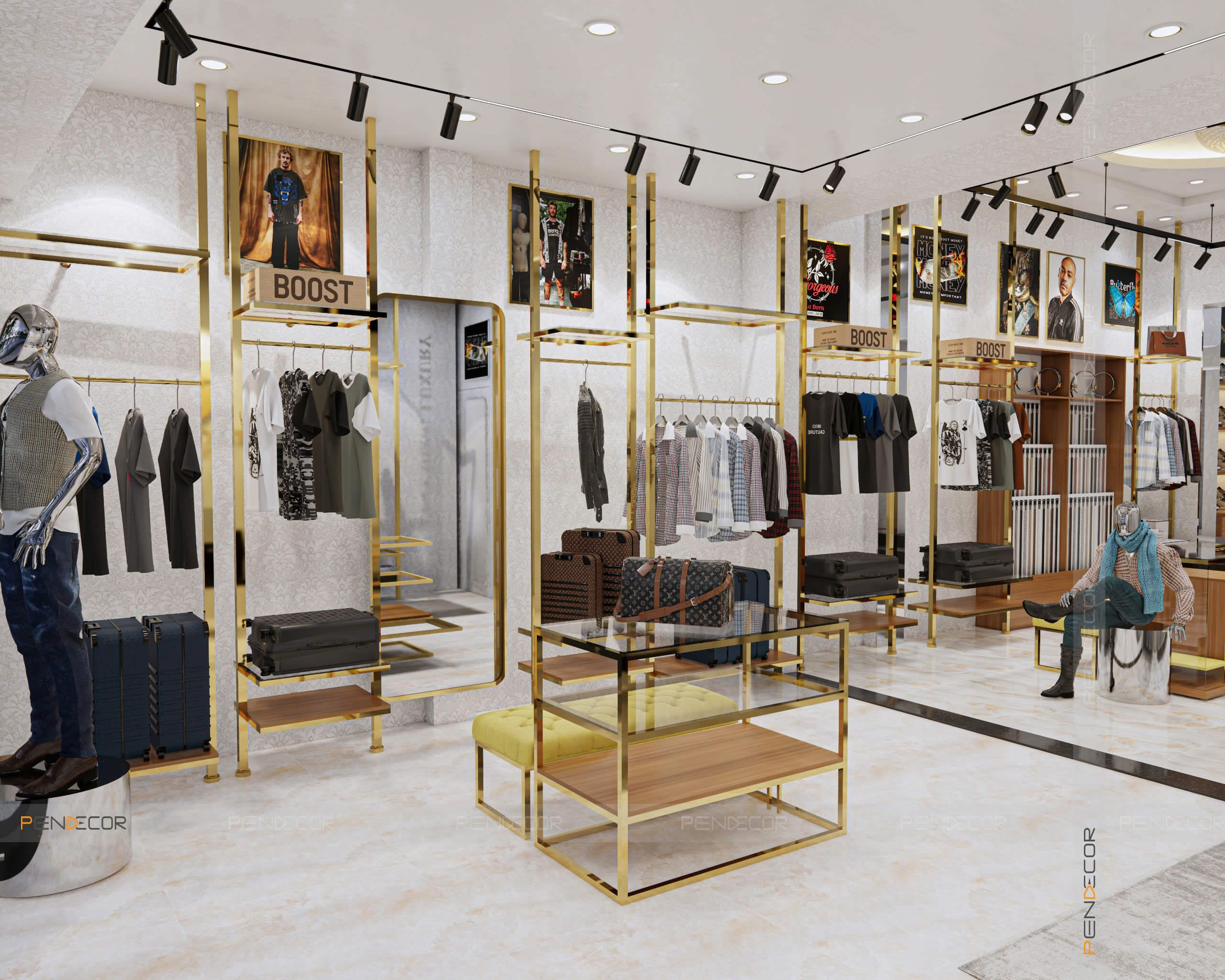 Thiết Kế Shop Quần Áo Nam Kim Chung