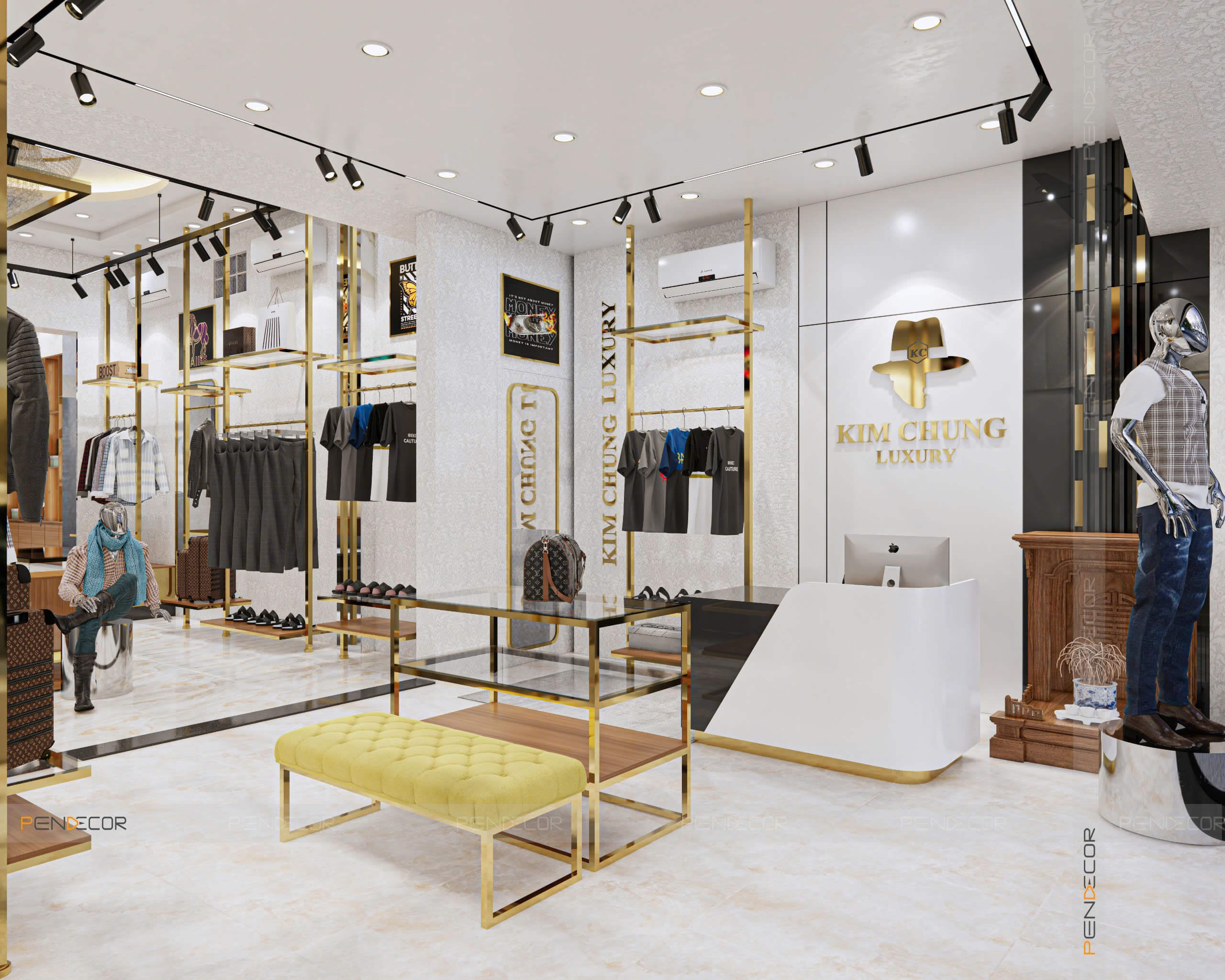 Thiết Kế Shop Quần Áo Nam Kim Chung