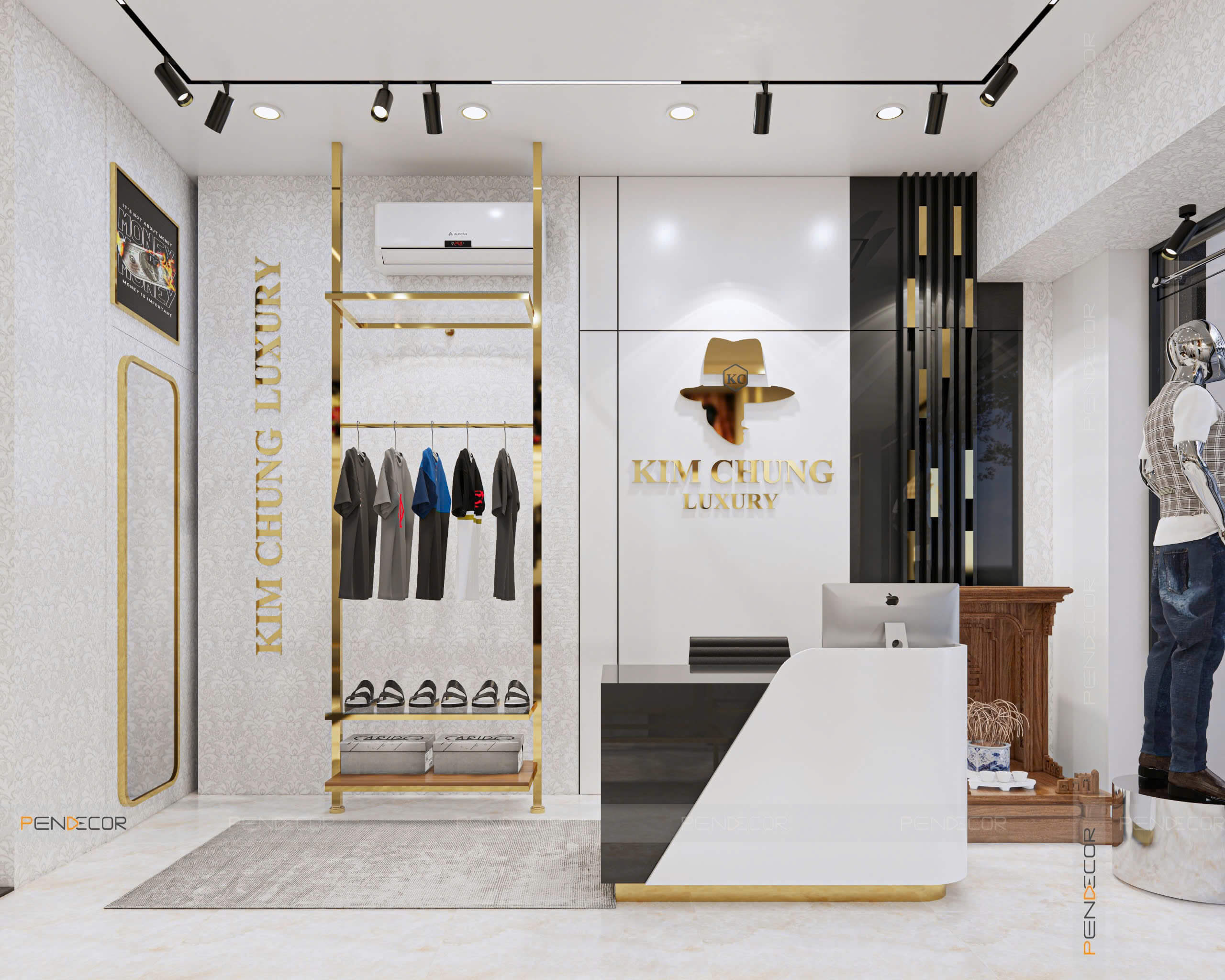 Thiết Kế Shop Quần Áo Nam Kim Chung