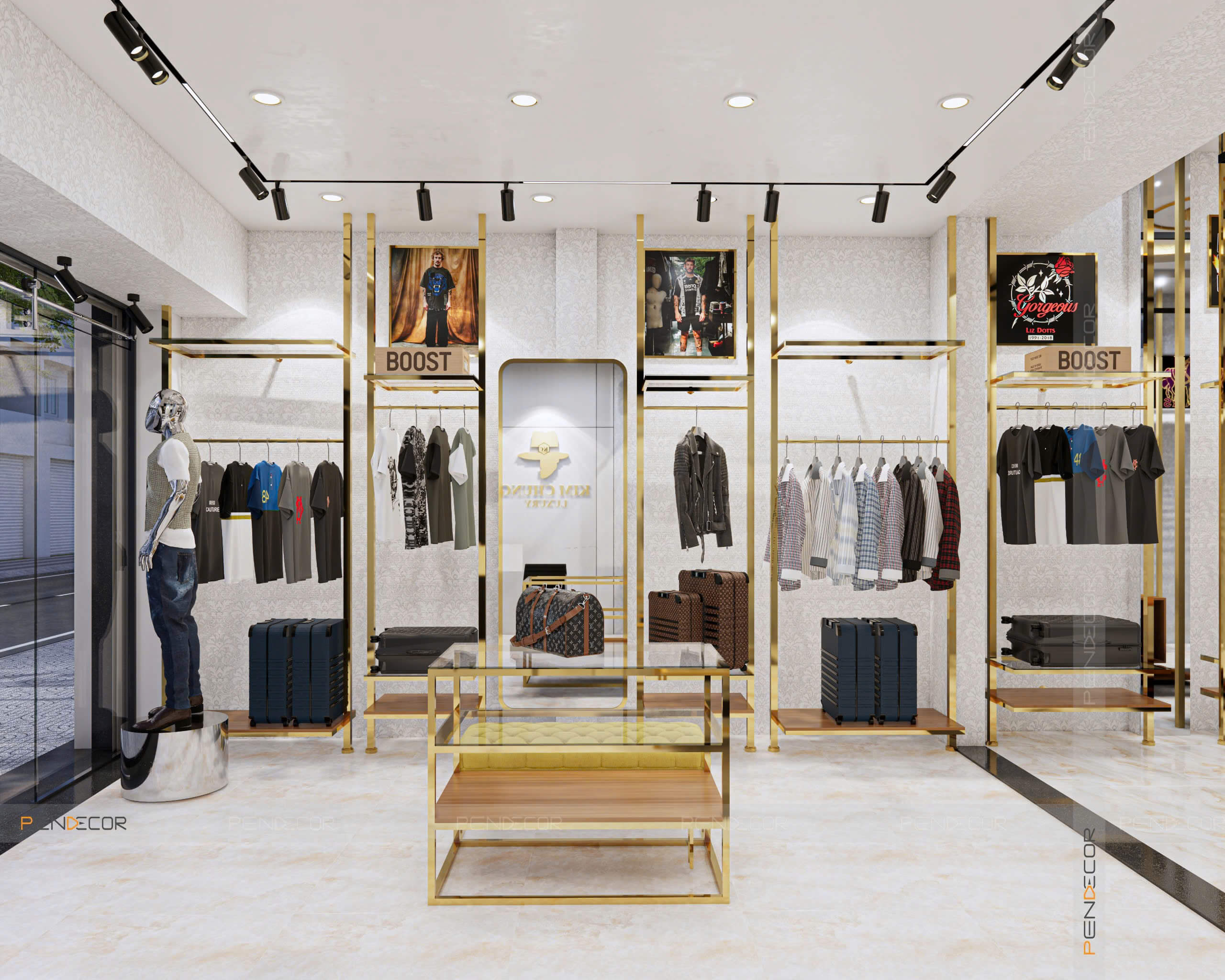 Thiết Kế Shop Quần Áo Nam Kim Chung