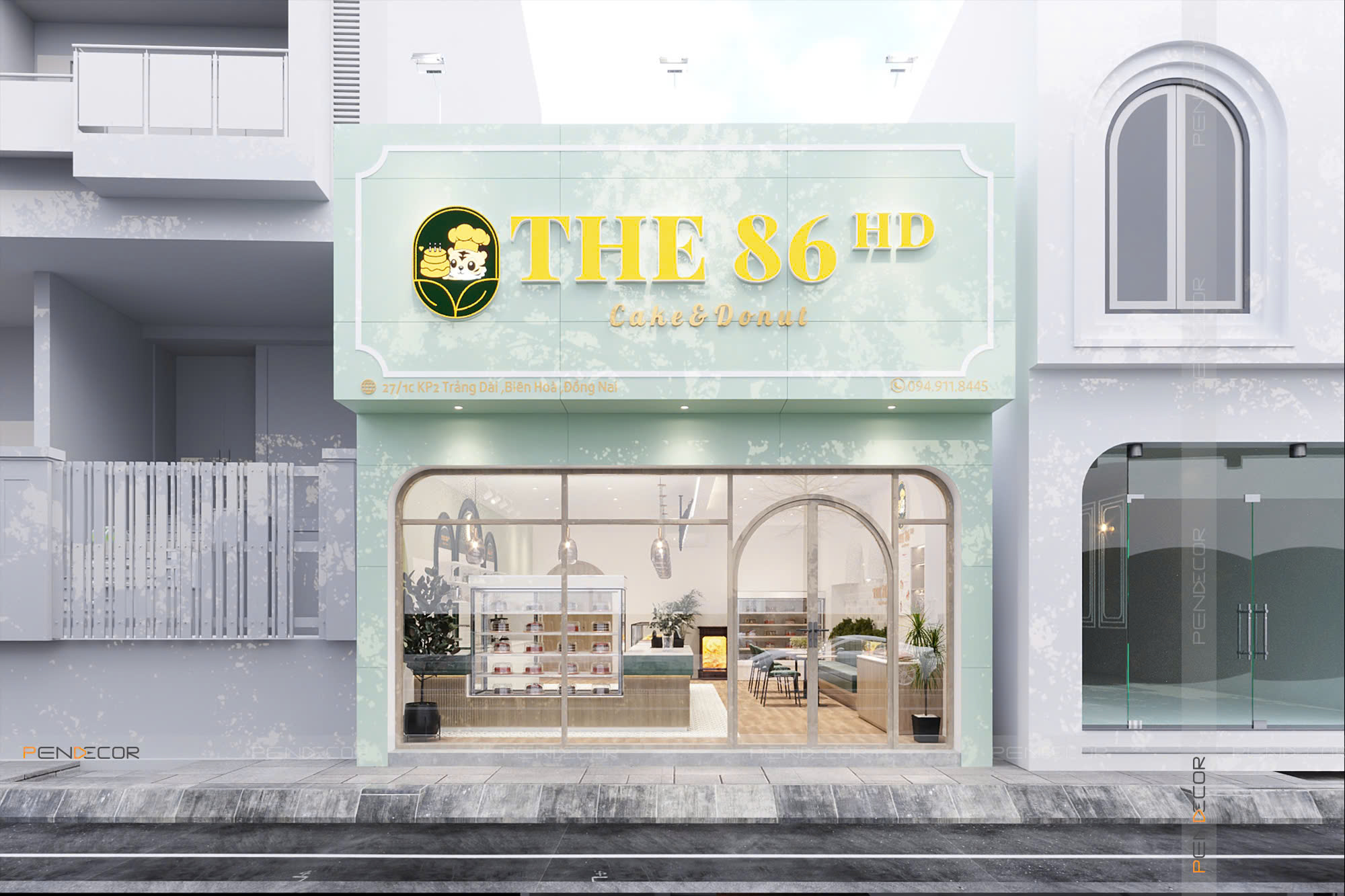 Thiết Kế Tiệm Bánh Kem The 86HD