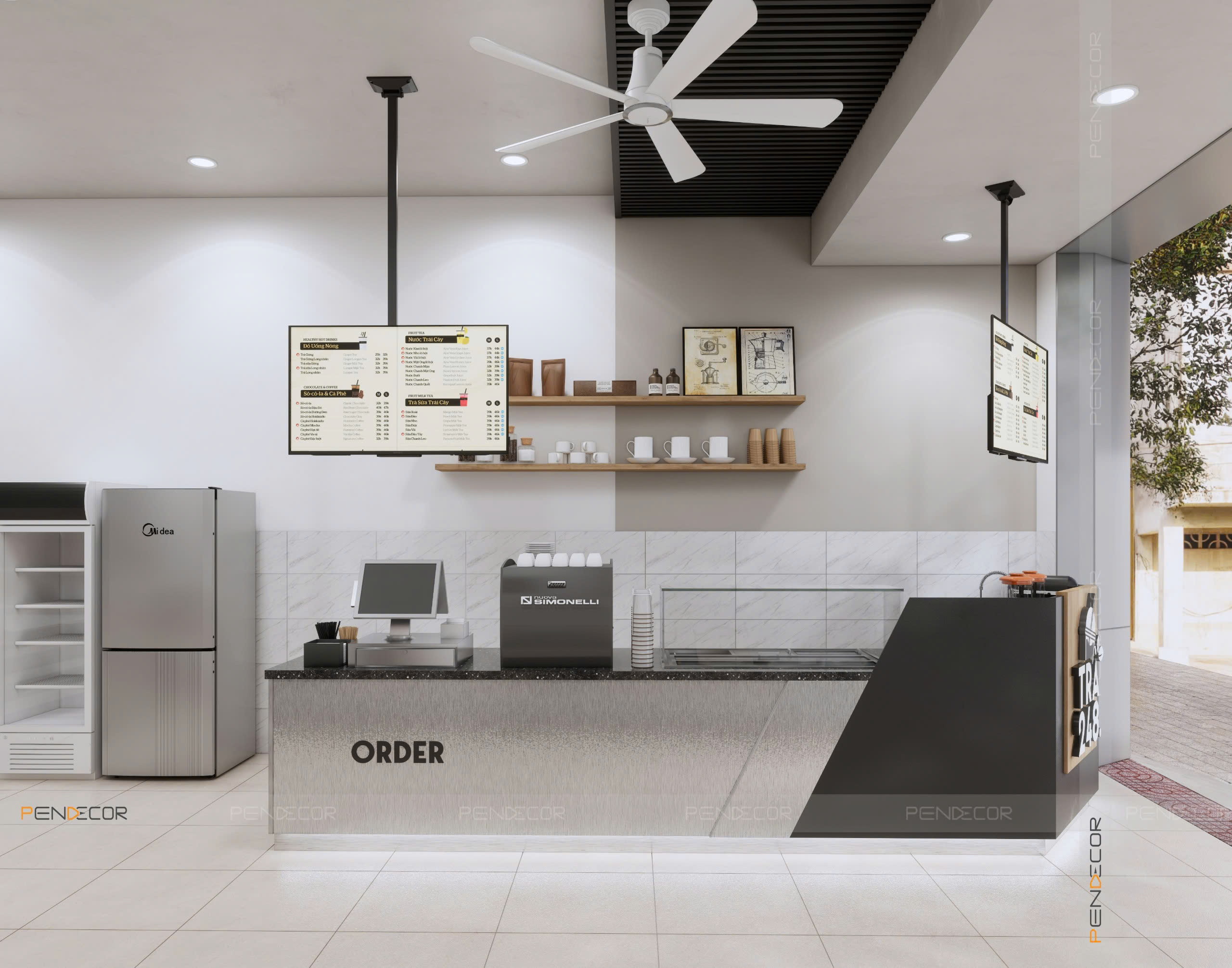 Thiết Kế Quầy Tiệm Trà Sữa 248