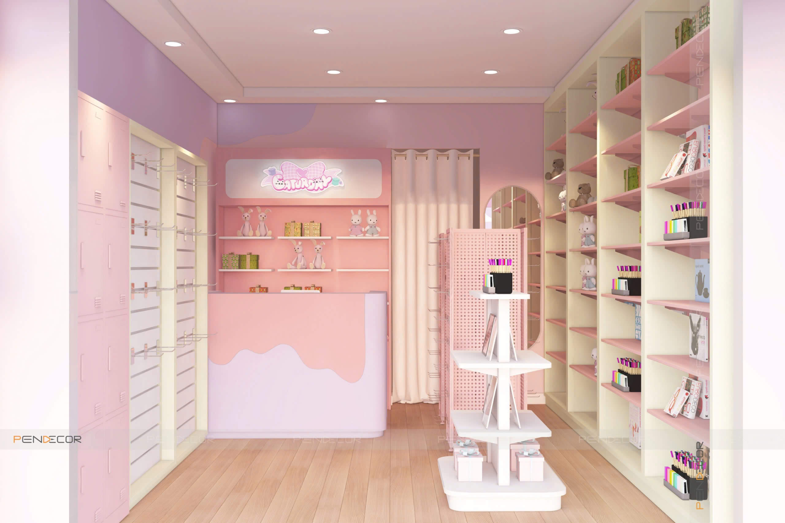 Thiết Kế Shop Văn Phòng Phẩm Caturday