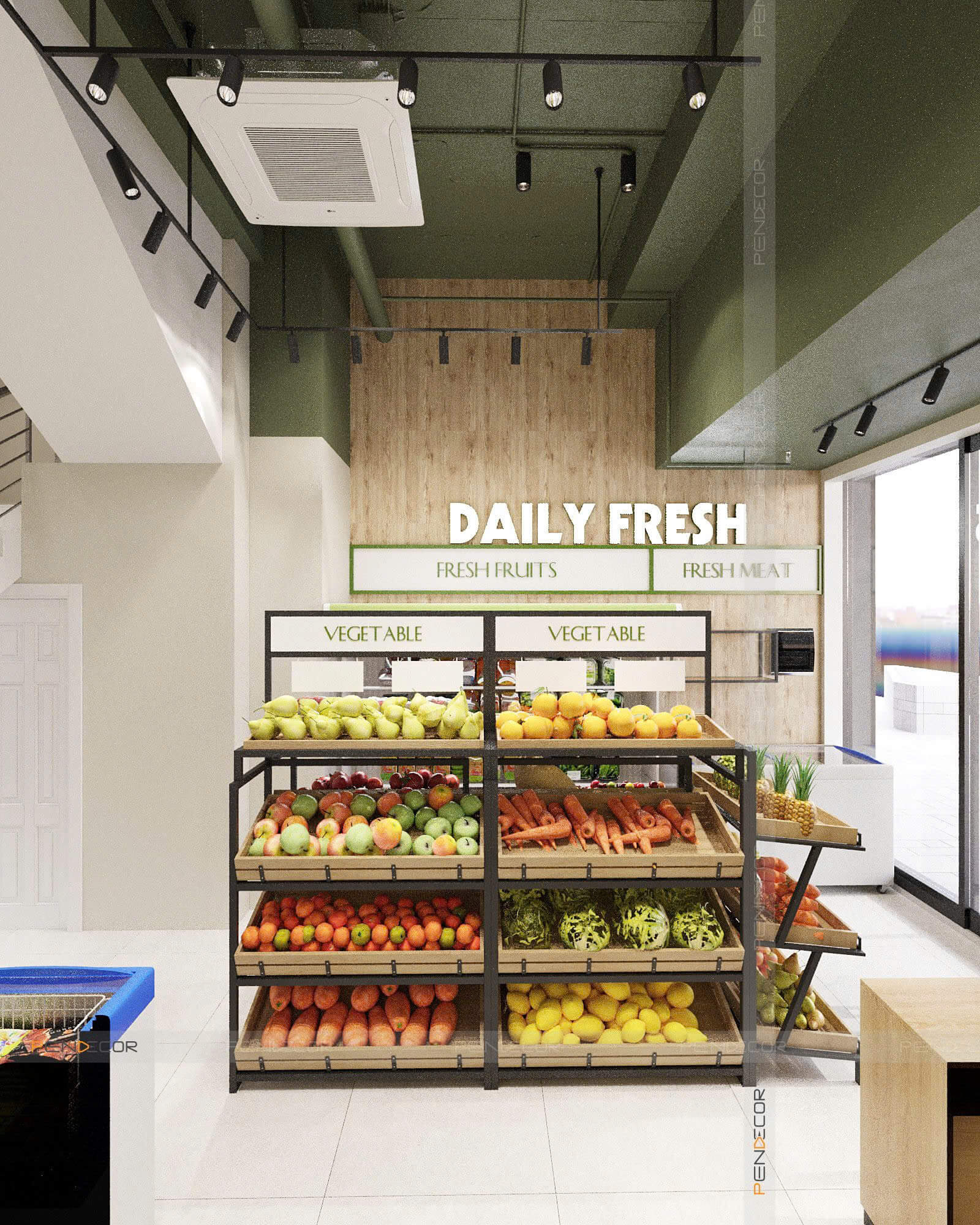 Thiết Kế Siêu Thị Mini Chanh Market