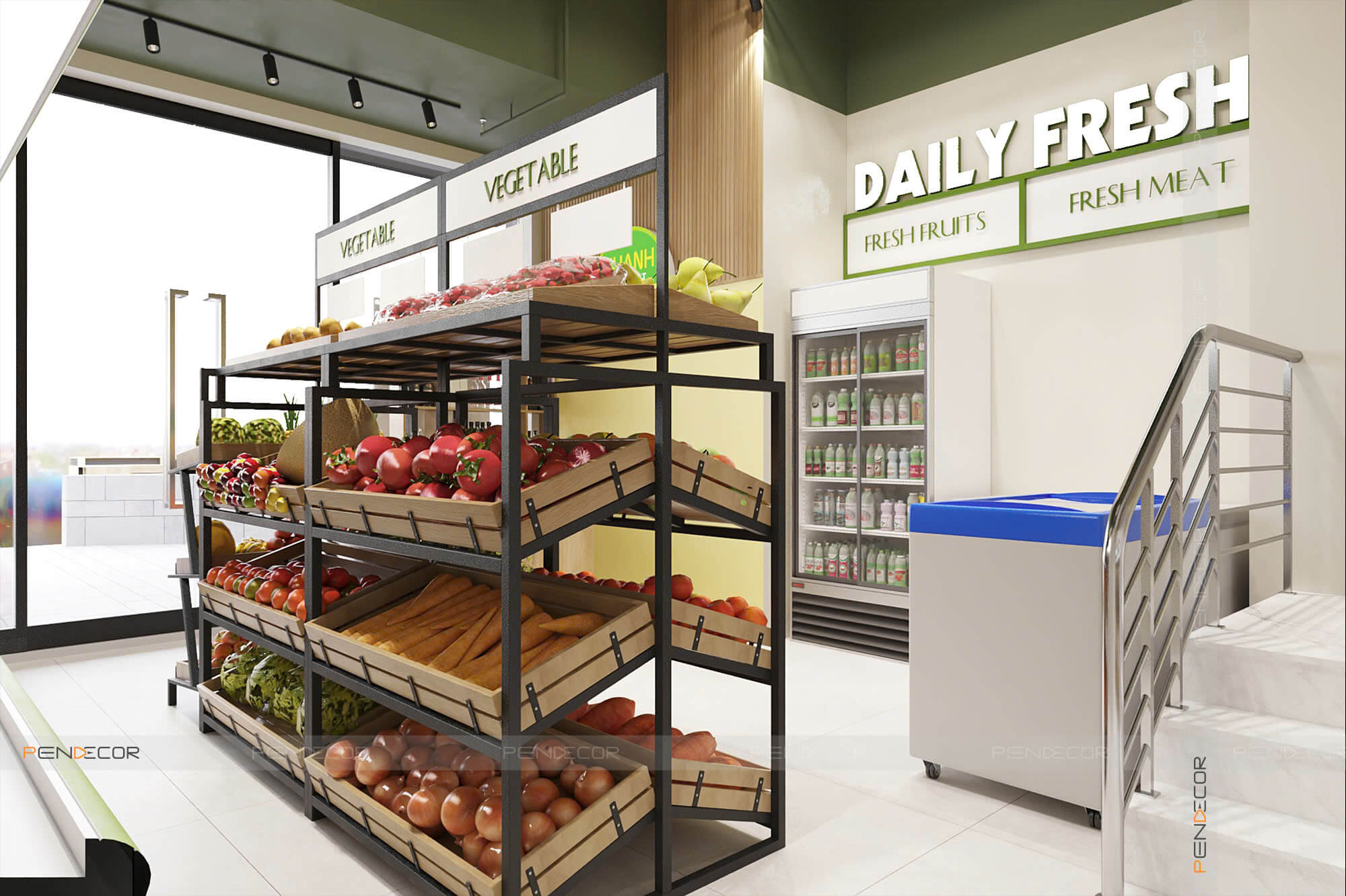 Thiết Kế Siêu Thị Mini Chanh Market