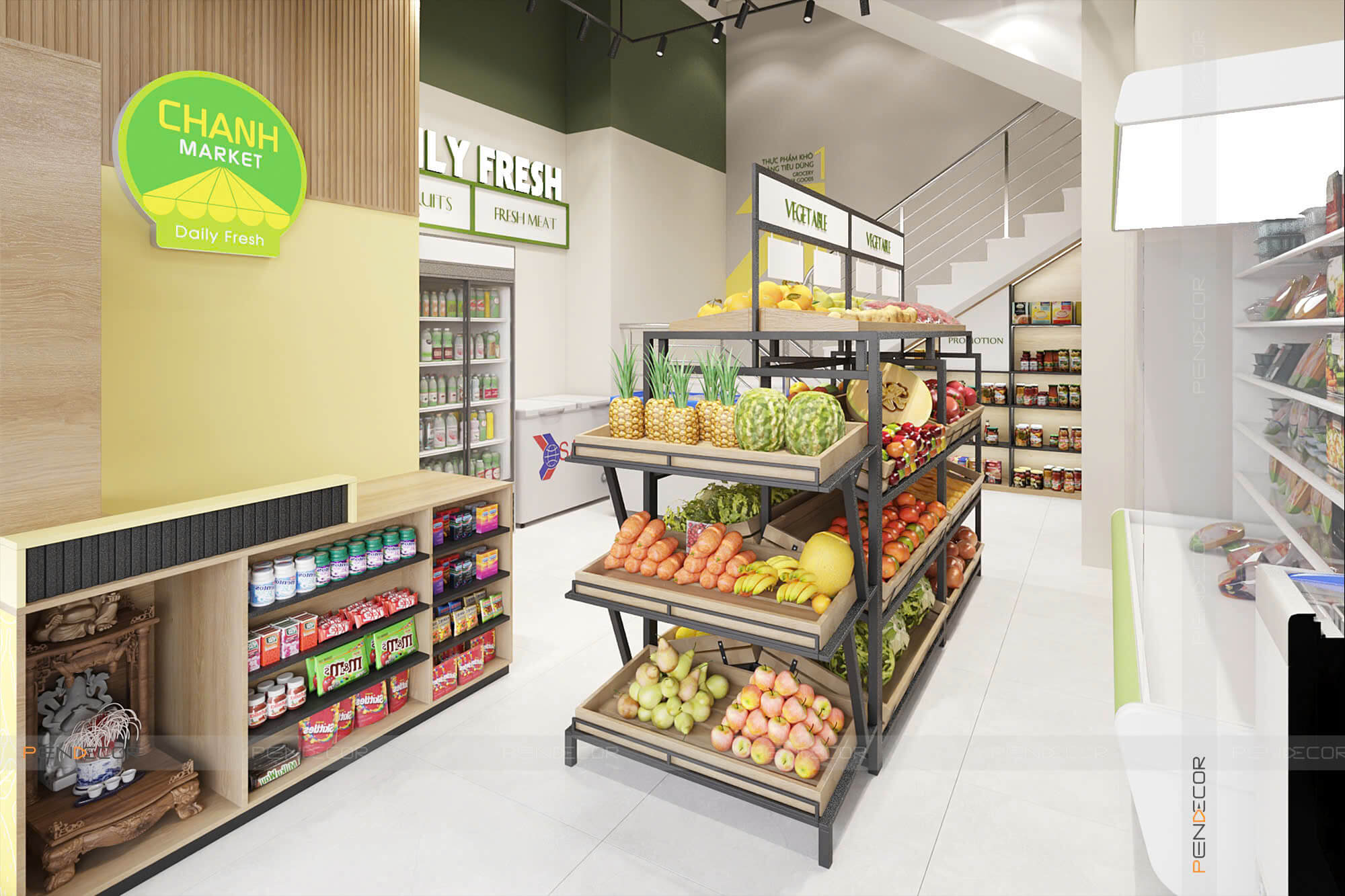 Thiết Kế Siêu Thị Mini Chanh Market