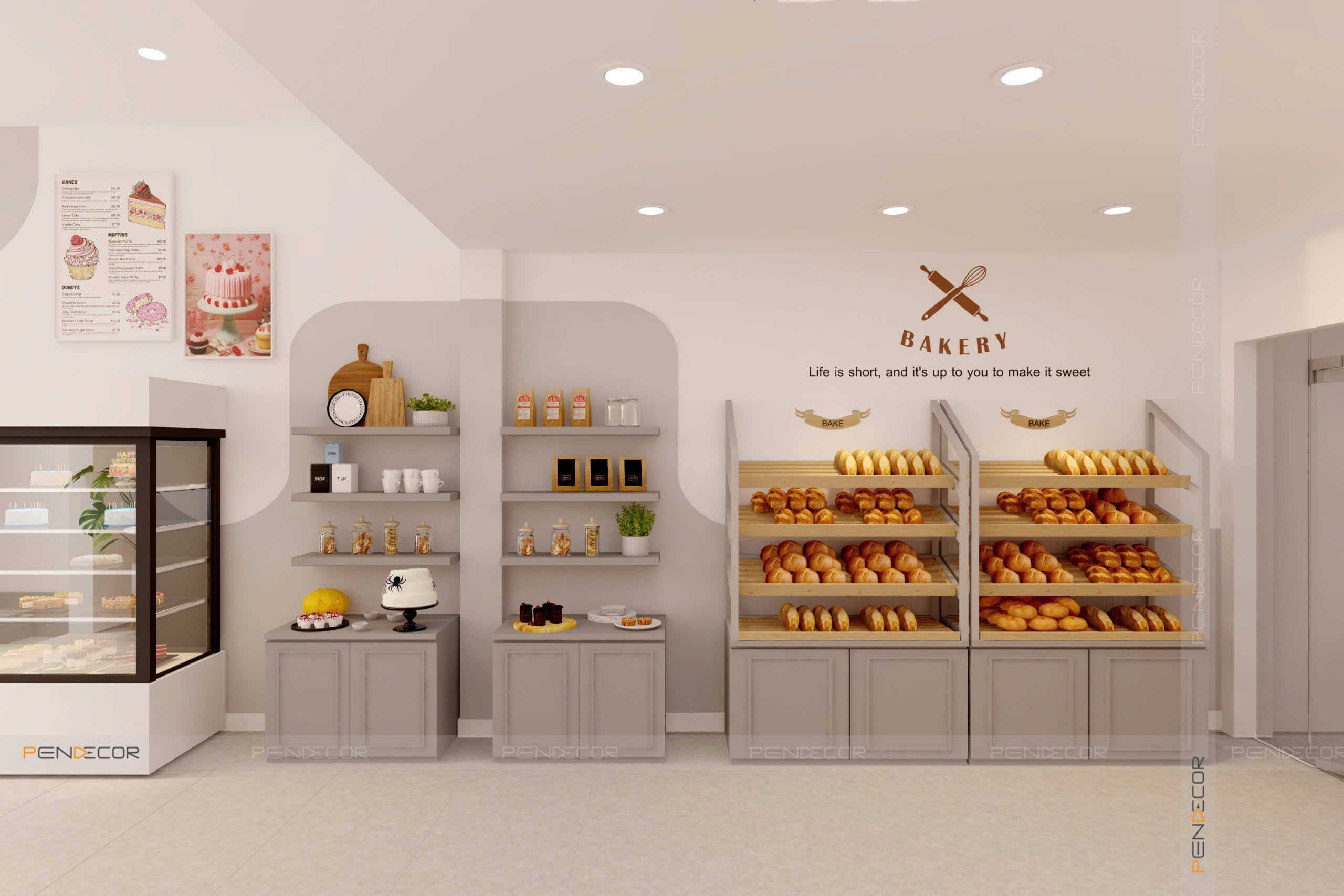 Thiết Kế Tiệm Bánh Kem Cherry Cake