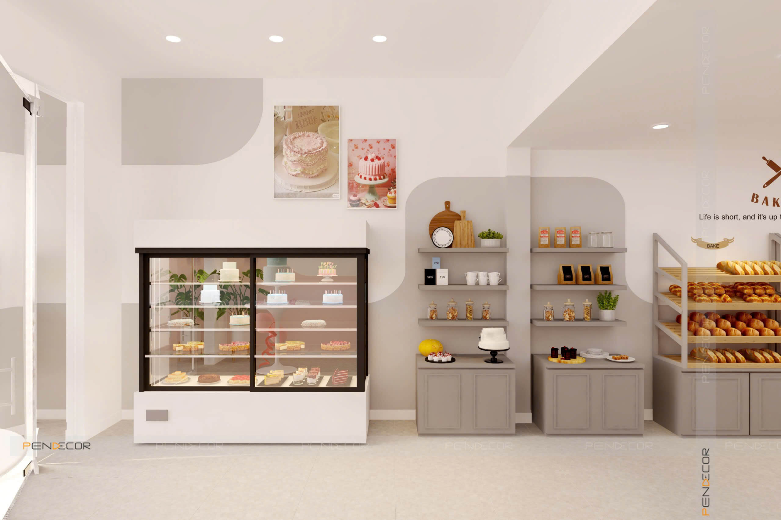 Thiết Kế Tiệm Bánh Kem Cherry Cake