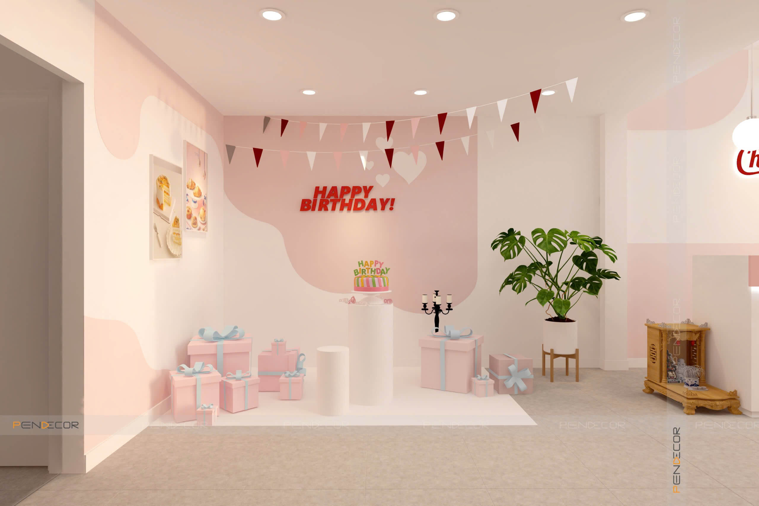 Thiết Kế Tiệm Bánh Kem Cherry Cake