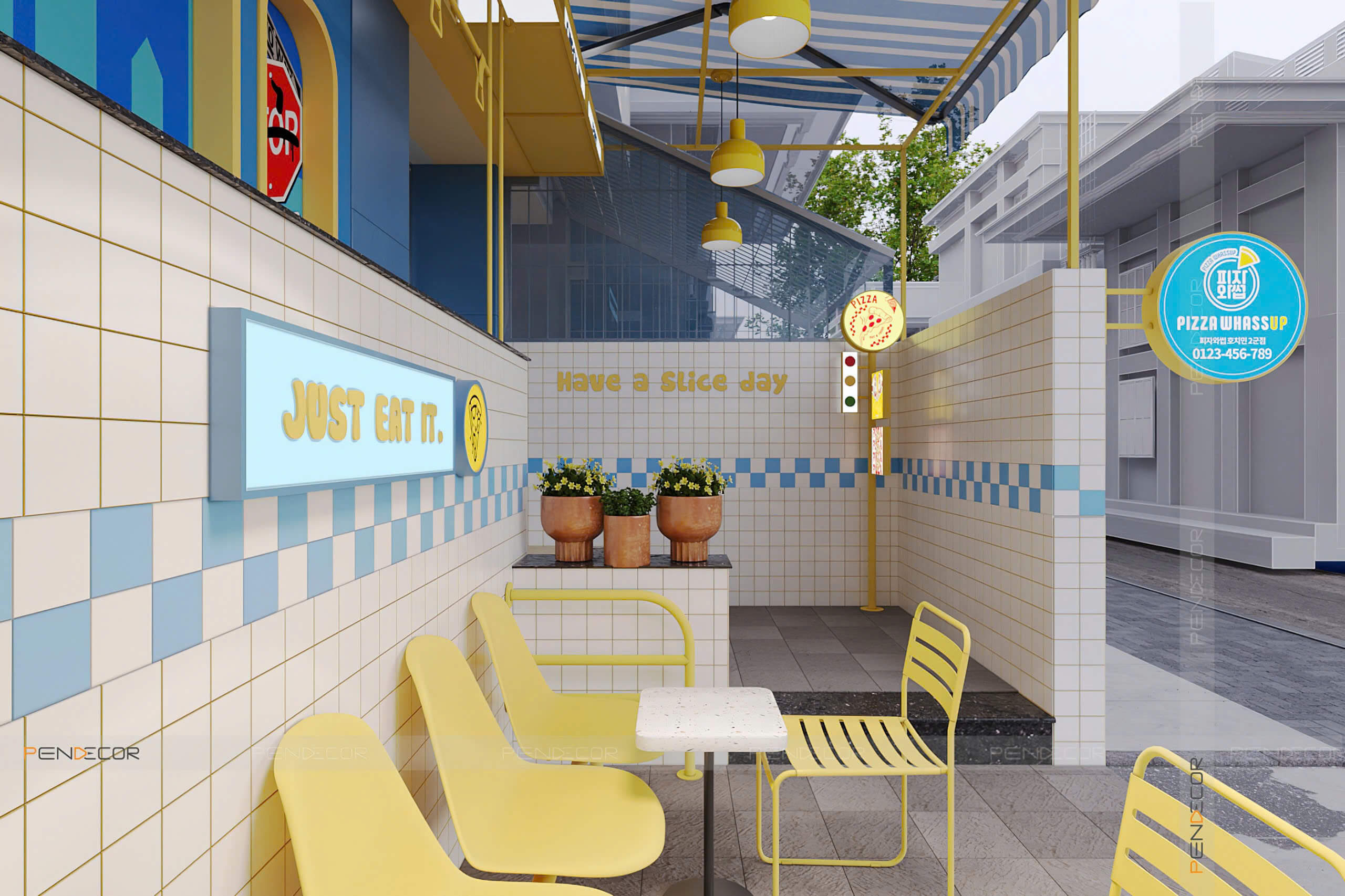 Thiết Kế Tiệm Bánh Pizza Whassup