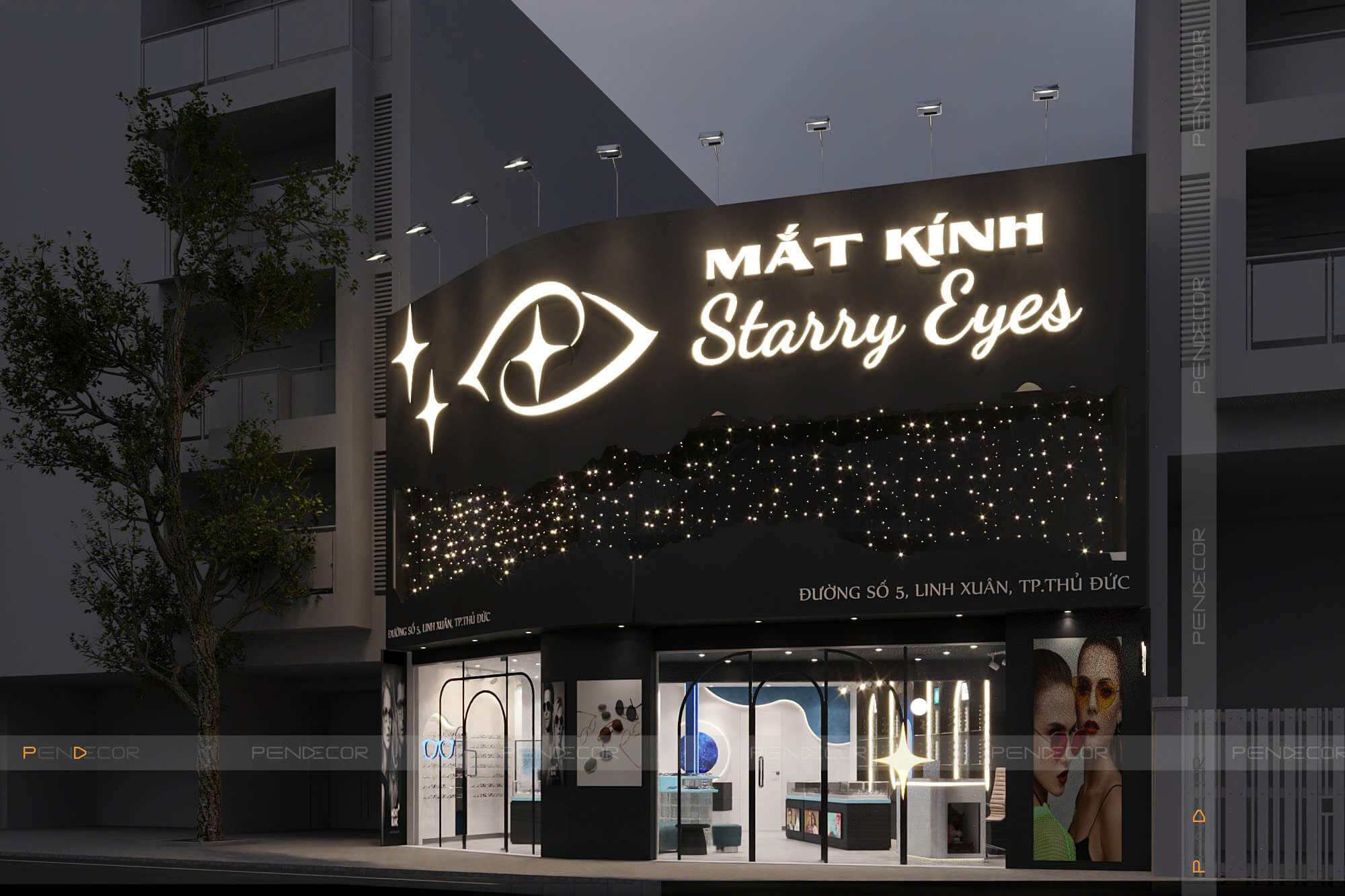 Thiết Kế Cửa Hàng Mắt Kính Starry Eyes