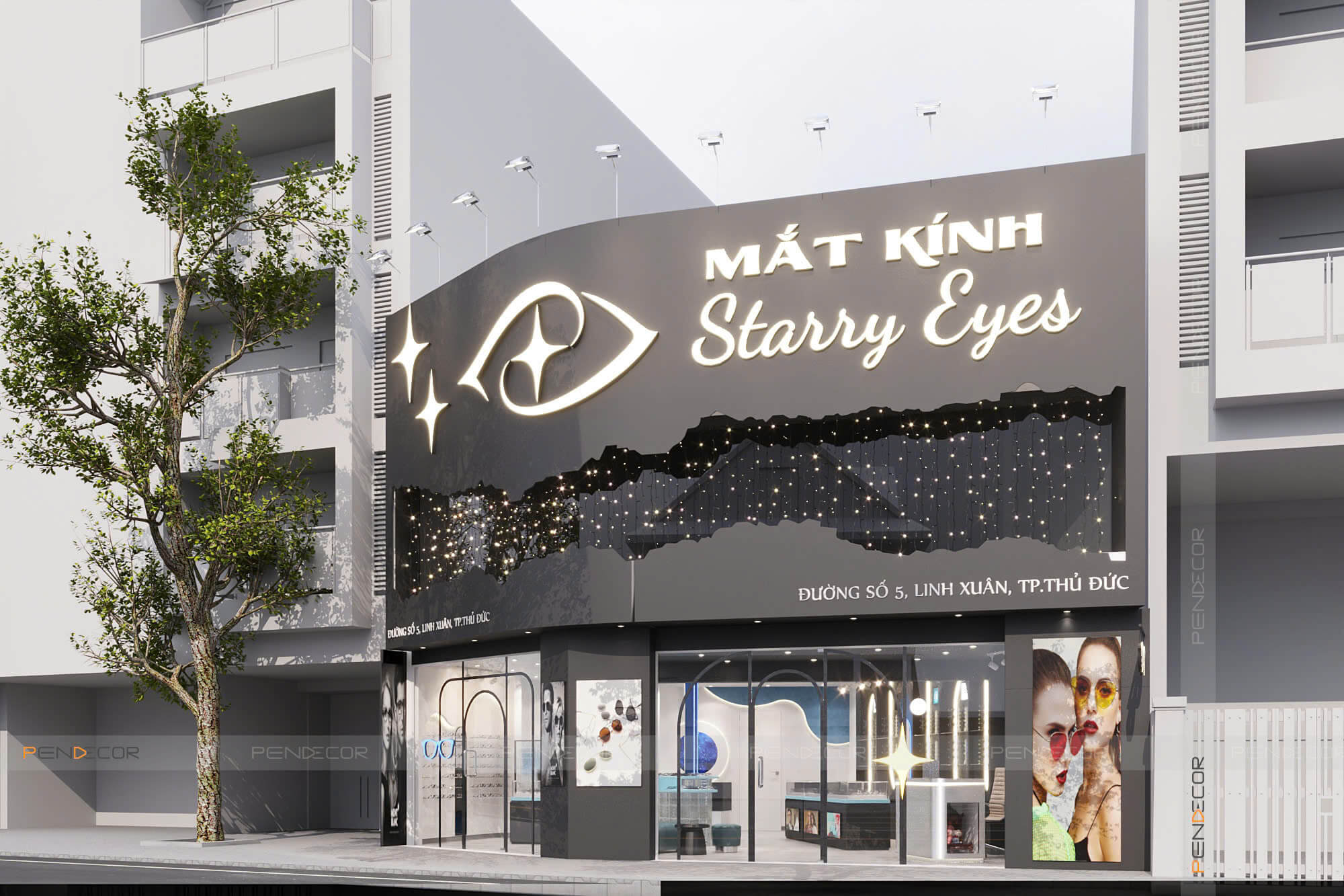 Thiết Kế Cửa Hàng Mắt Kính Starry Eyes