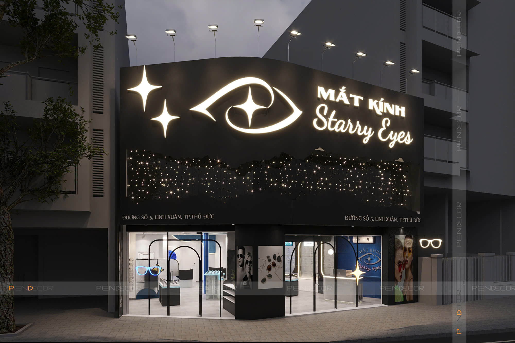 Thiết Kế Cửa Hàng Mắt Kính Starry Eyes