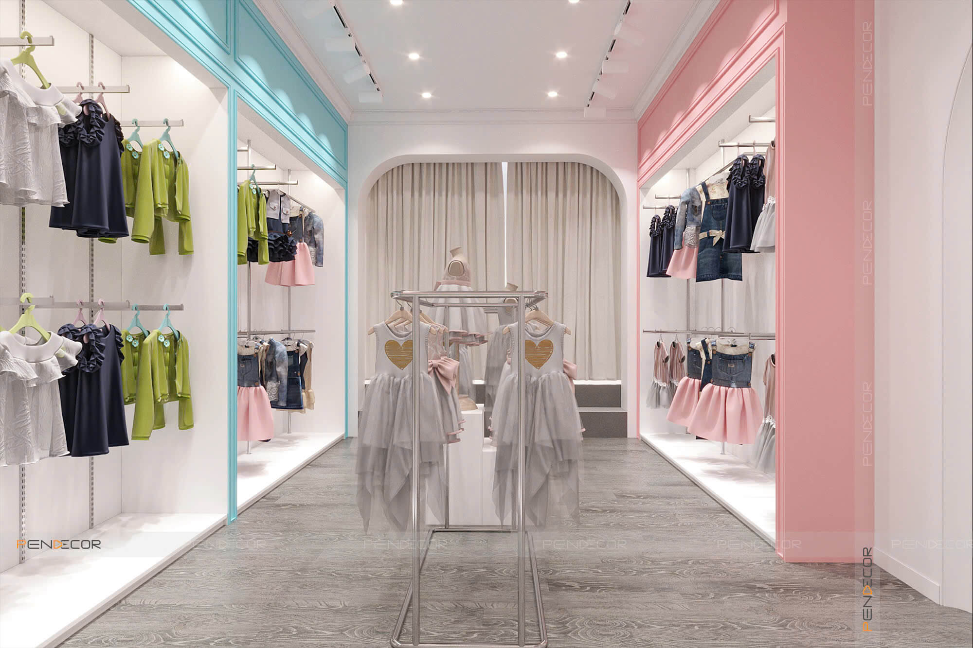 Thiết Kế Shop Thời Trang Trẻ Em Nấm Kid