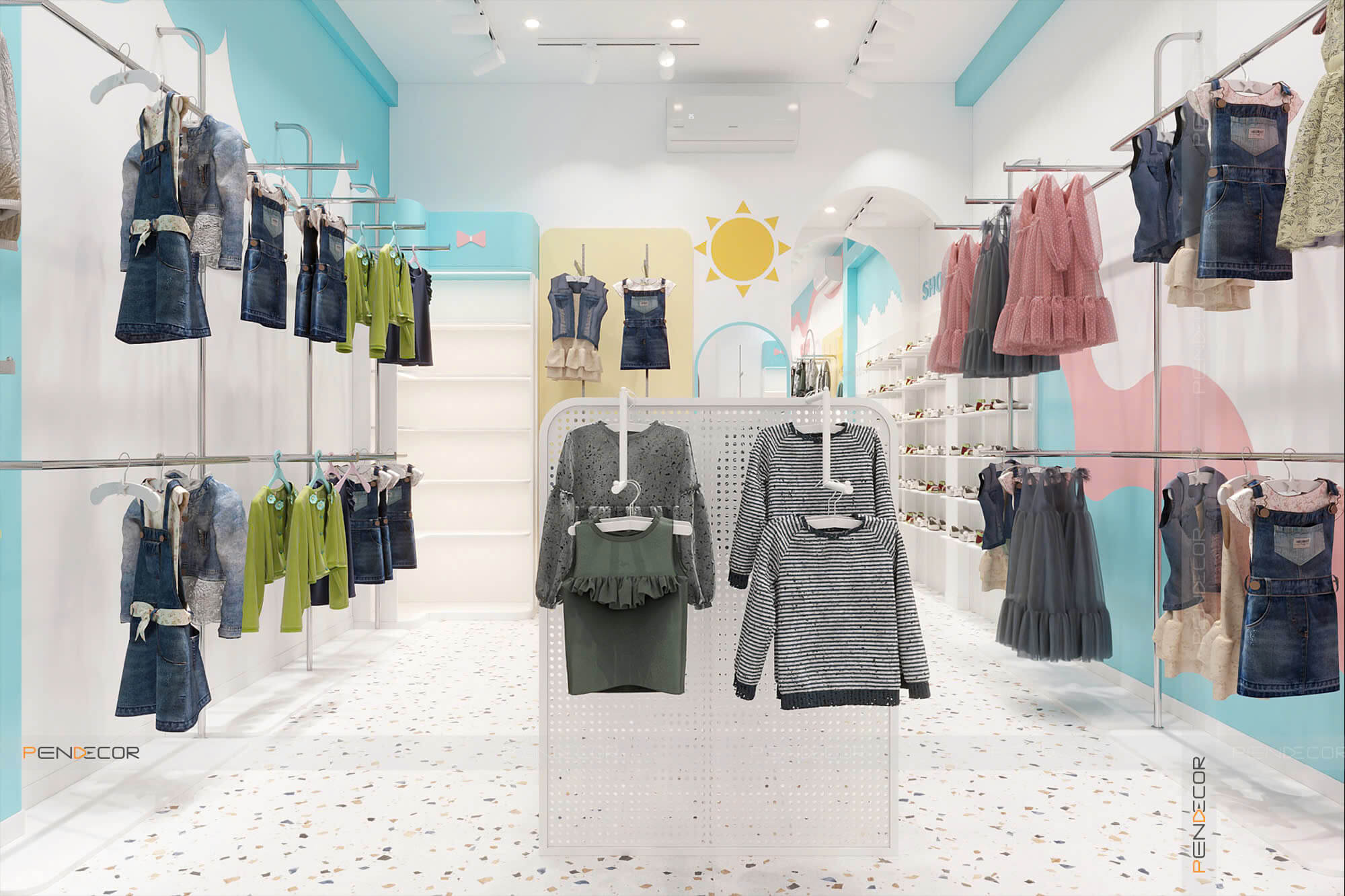 Thiết Kế Shop Thời Trang Trẻ Em Nấm Kid