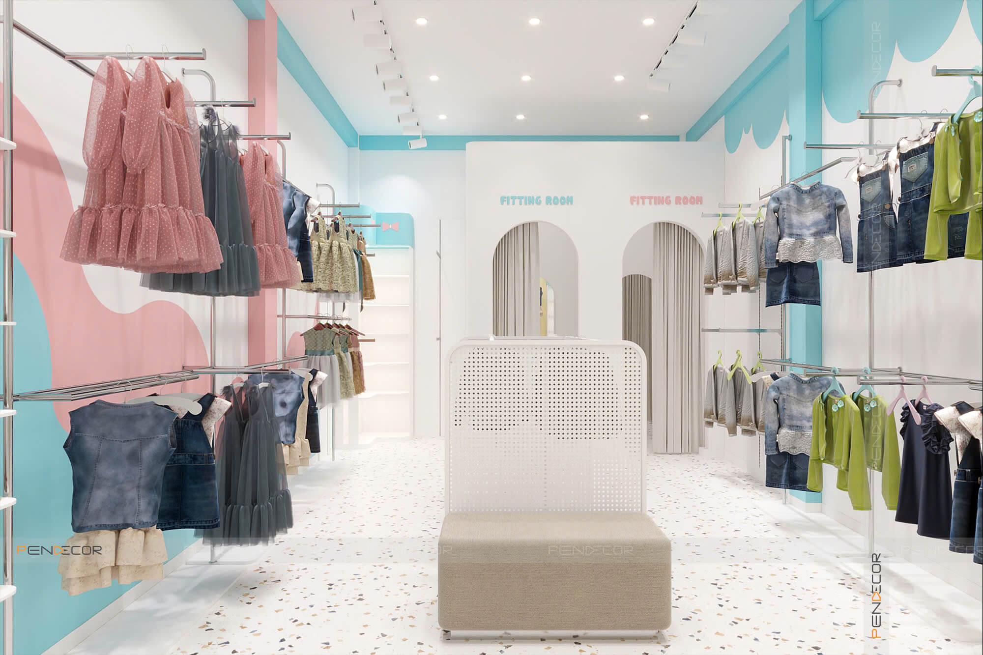 Thiết Kế Shop Thời Trang Trẻ Em Nấm Kid