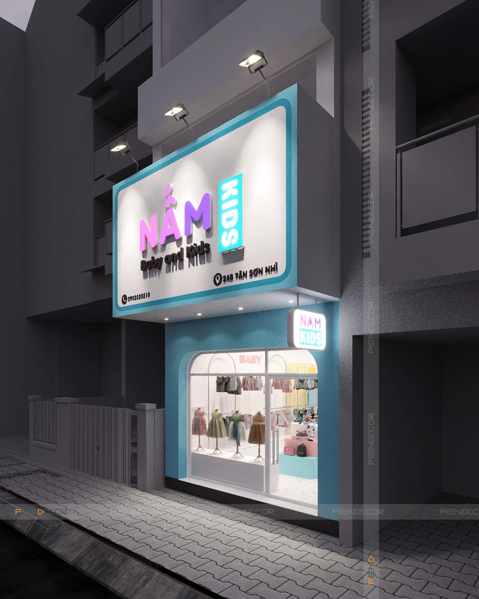 Thiết Kế Shop Thời Trang Trẻ Em Nấm Kid