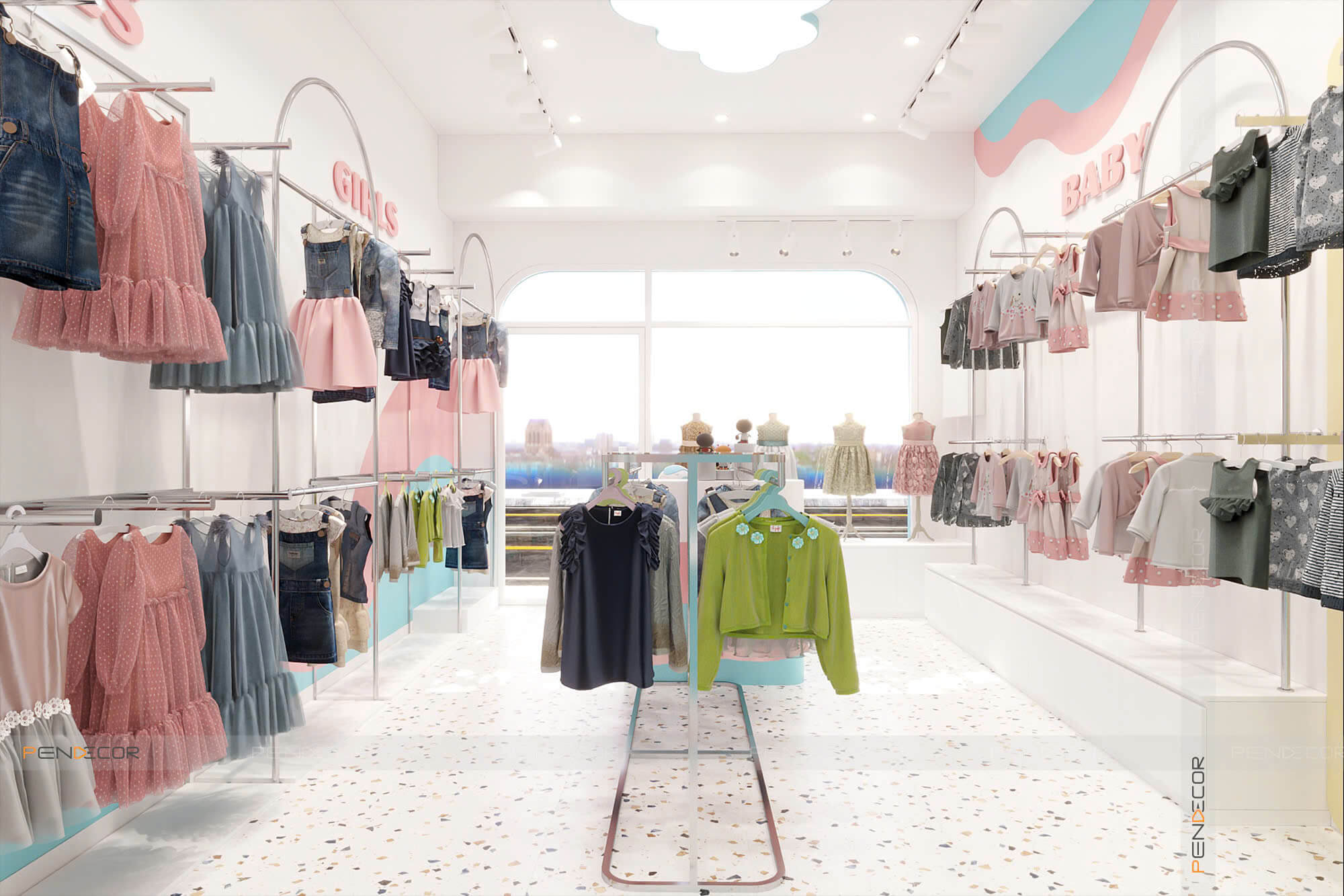 Thiết Kế Shop Thời Trang Trẻ Em Nấm Kid