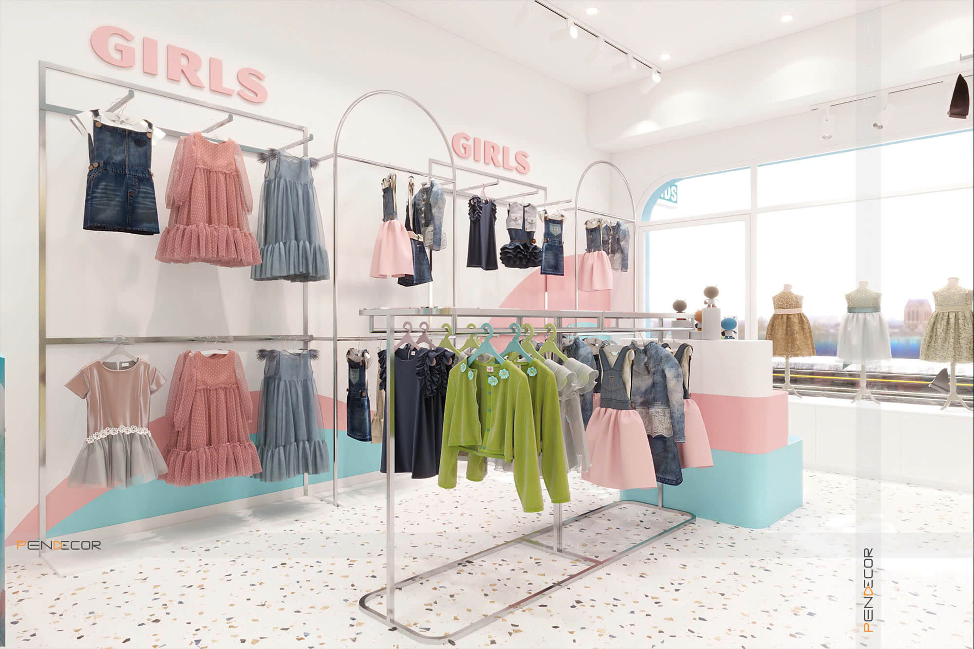 Thiết Kế Shop Thời Trang Trẻ Em Nấm Kid