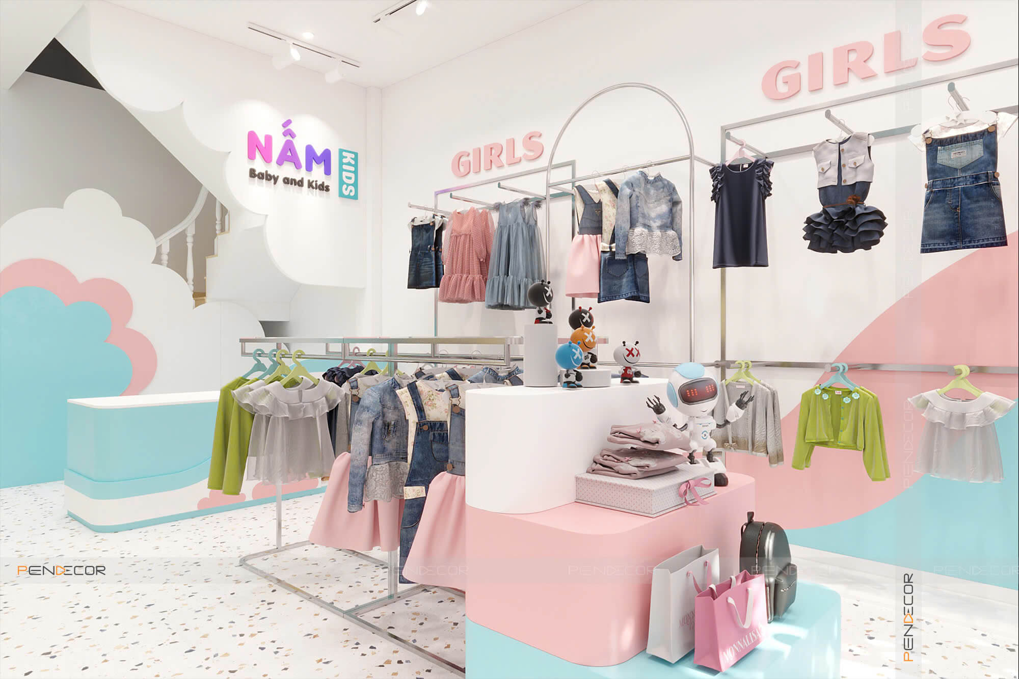 Thiết Kế Shop Thời Trang Trẻ Em Nấm Kid