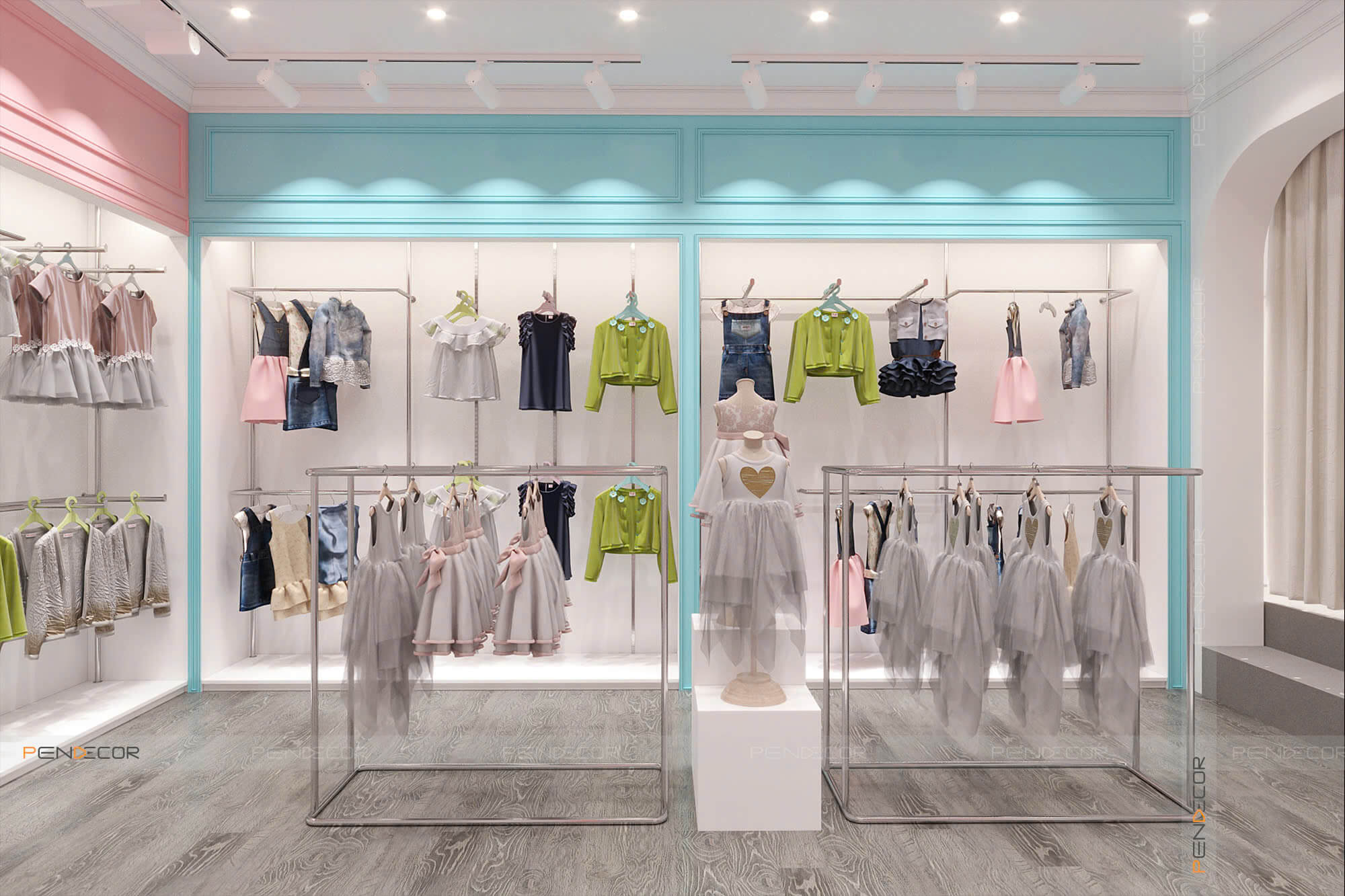 Thiết Kế Shop Thời Trang Trẻ Em Nấm Kid