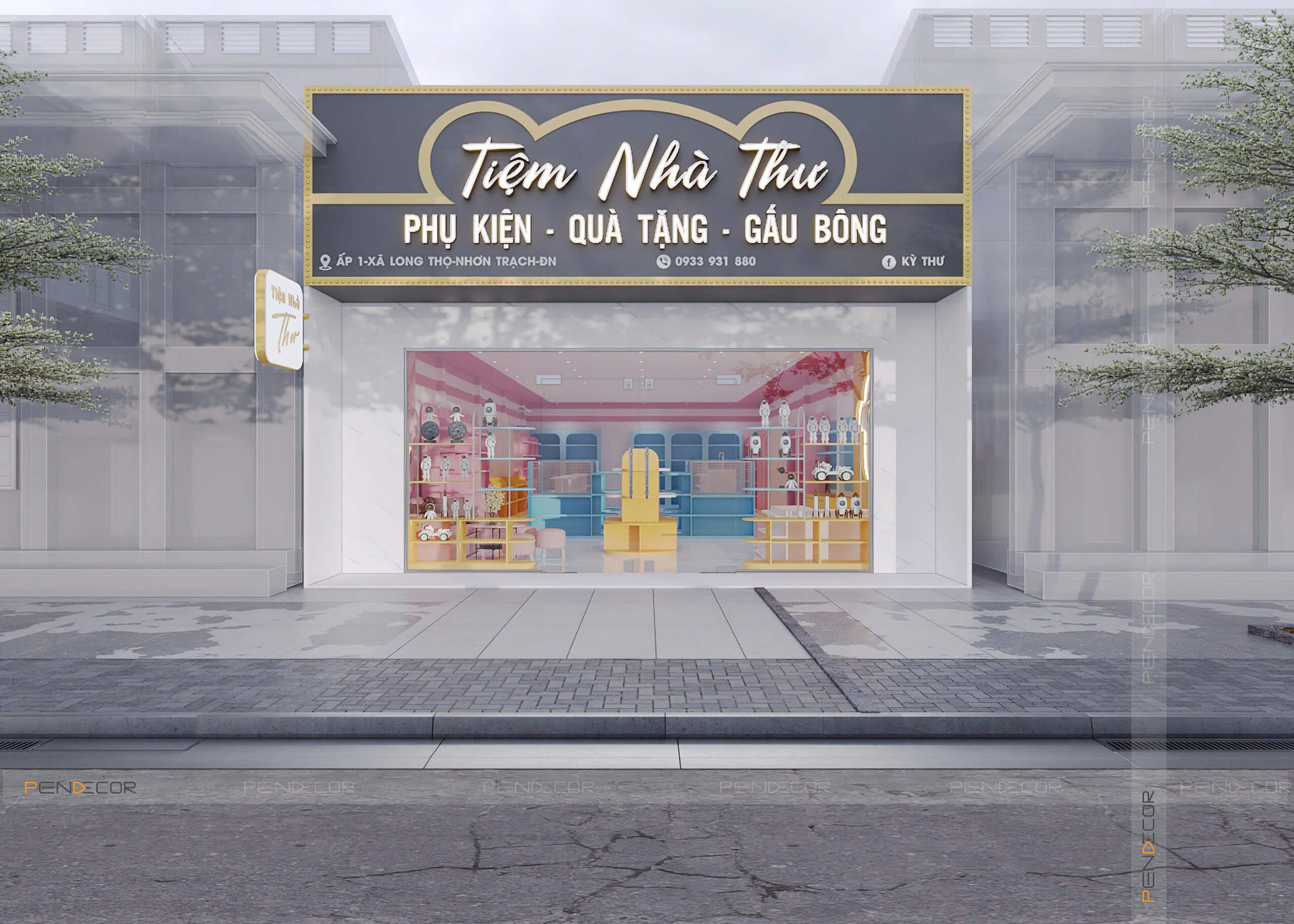 Thiết Kế Shop Phụ Kiện Tiệm Nhà Thư