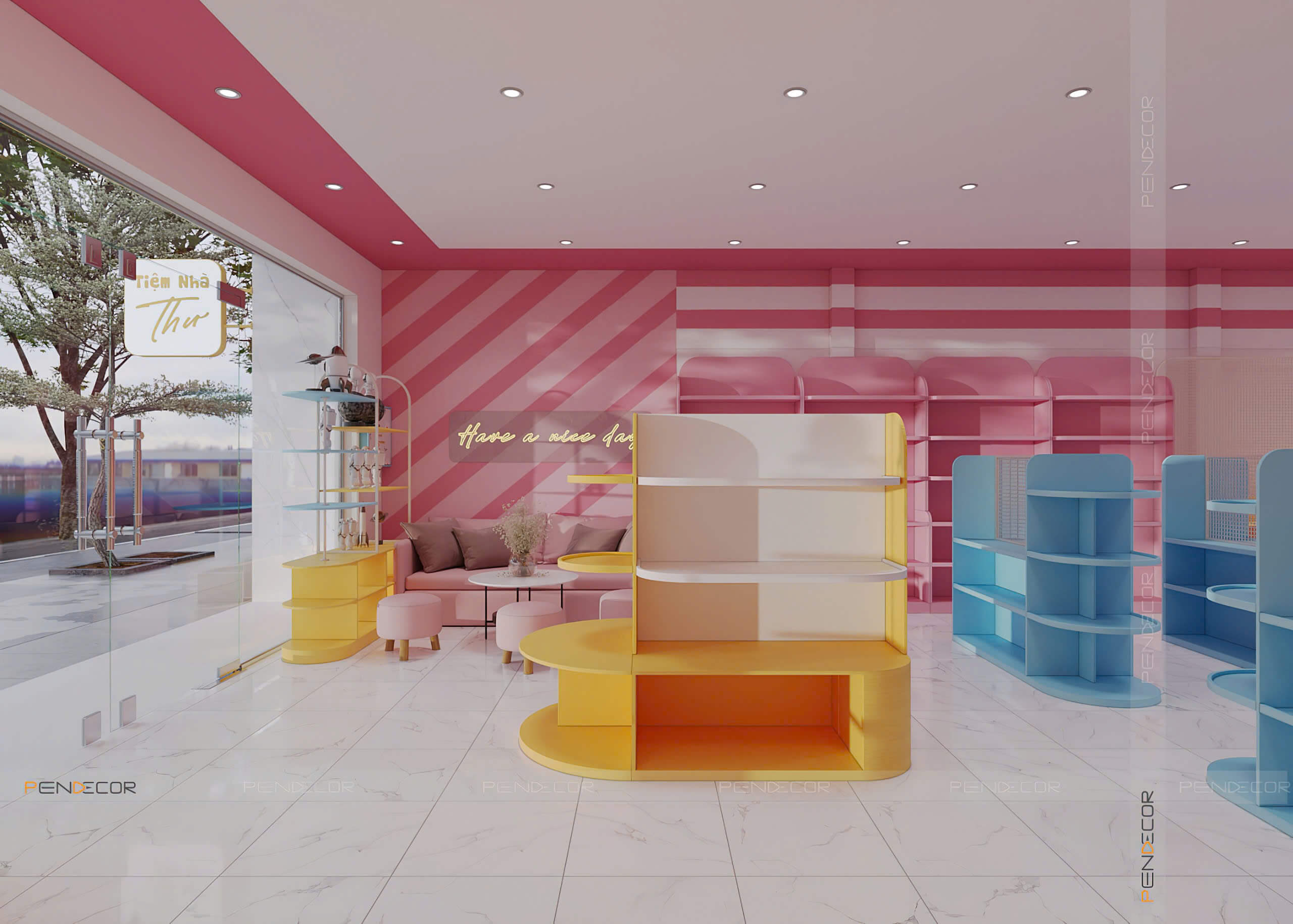 Thiết Kế Shop Phụ Kiện Tiệm Nhà Thư