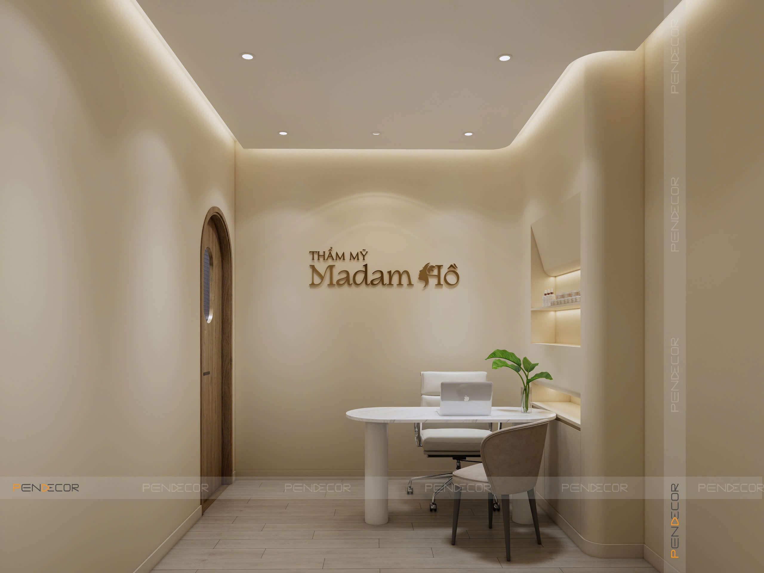 Thiết Kế Tiệm Phun Xăm Thẩm Mỹ Madam Hồ