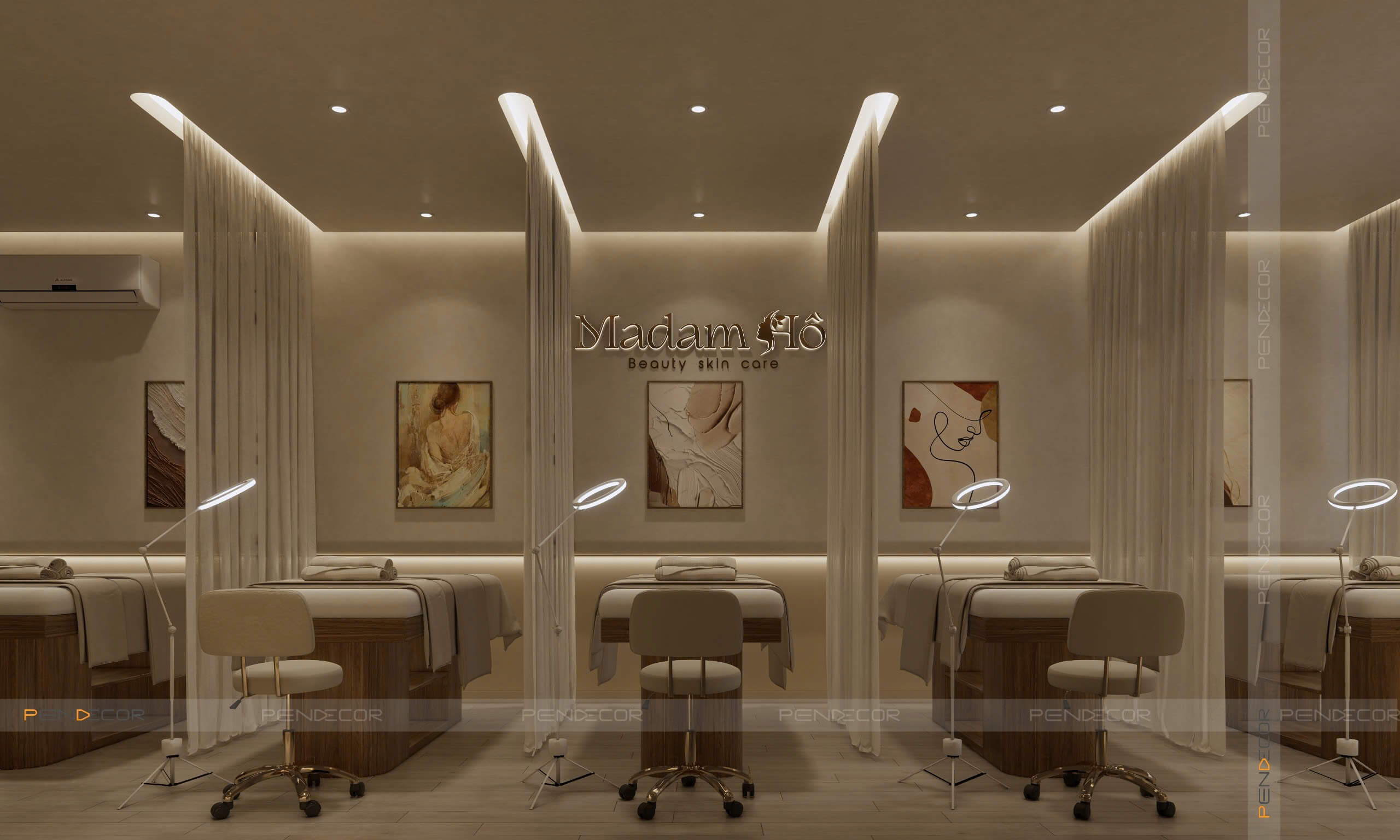 Thiết Kế Tiệm Phun Xăm Thẩm Mỹ Madam Hồ