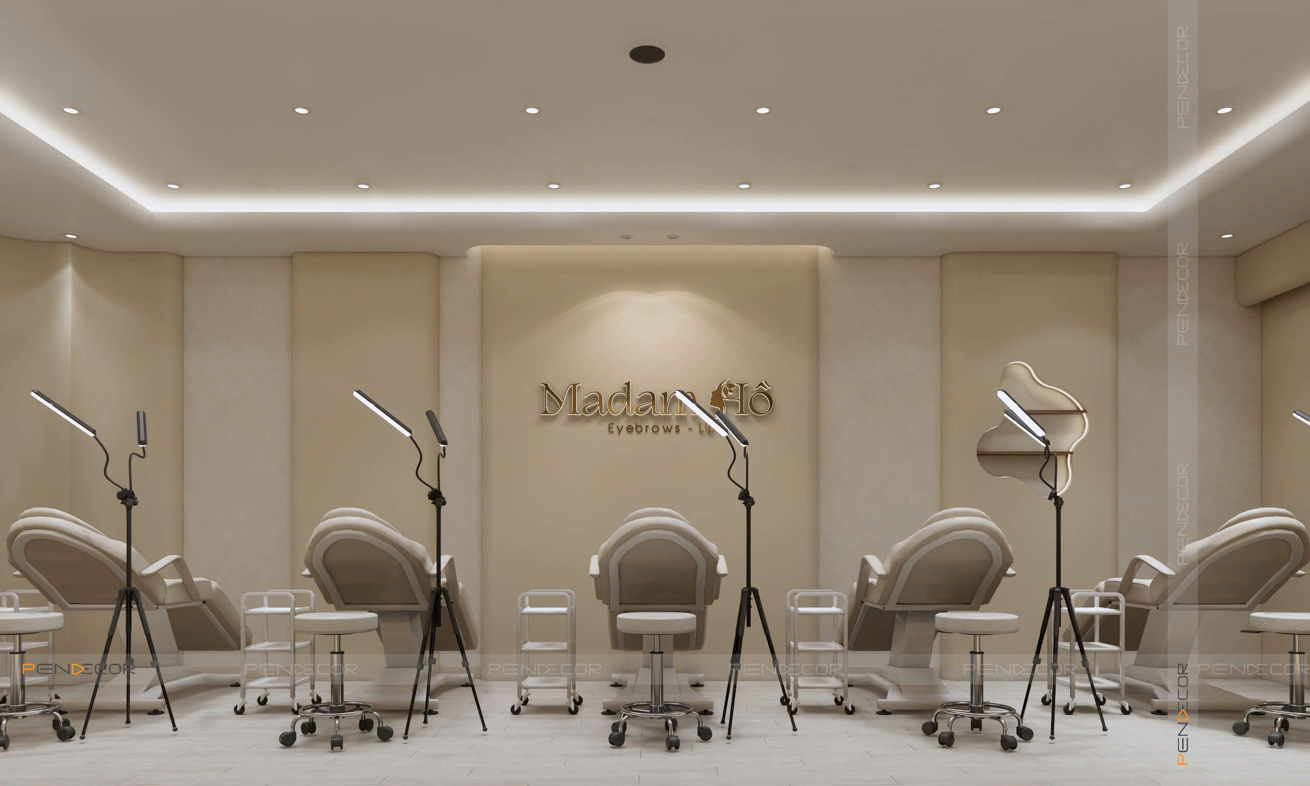 Thiết Kế Tiệm Phun Xăm Thẩm Mỹ Madam Hồ