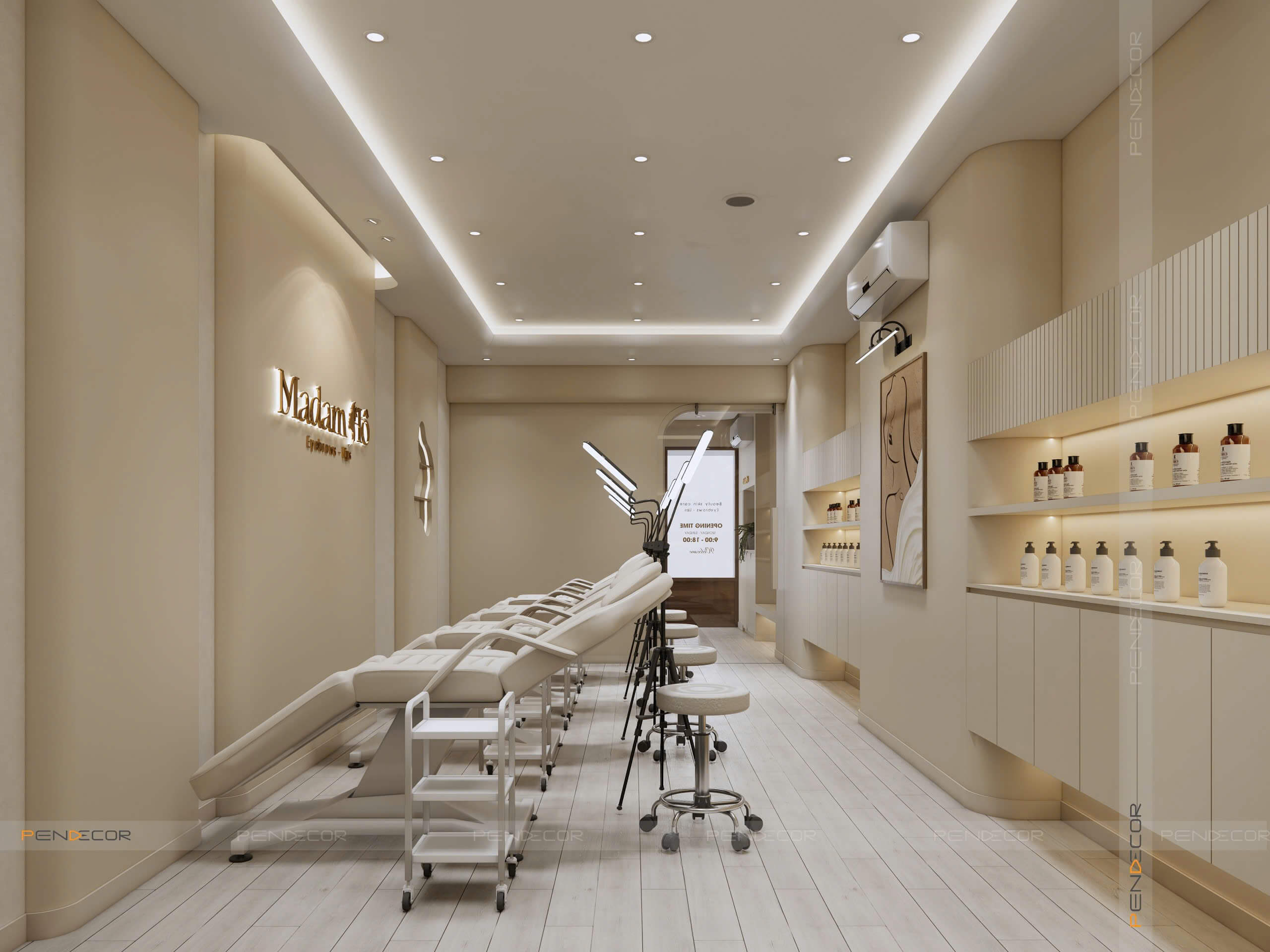 Thiết Kế Tiệm Phun Xăm Thẩm Mỹ Madam Hồ