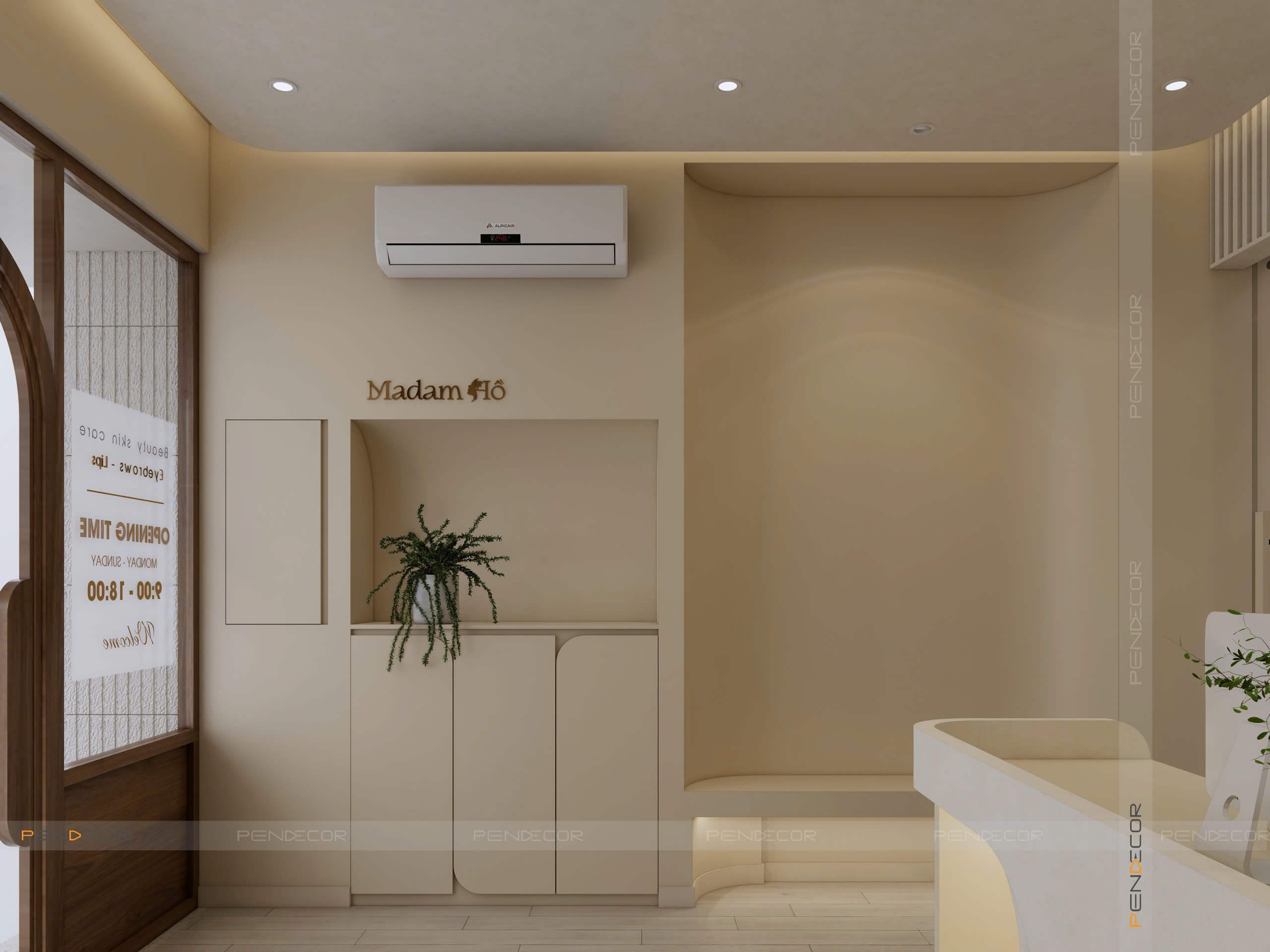 Thiết Kế Tiệm Phun Xăm Thẩm Mỹ Madam Hồ