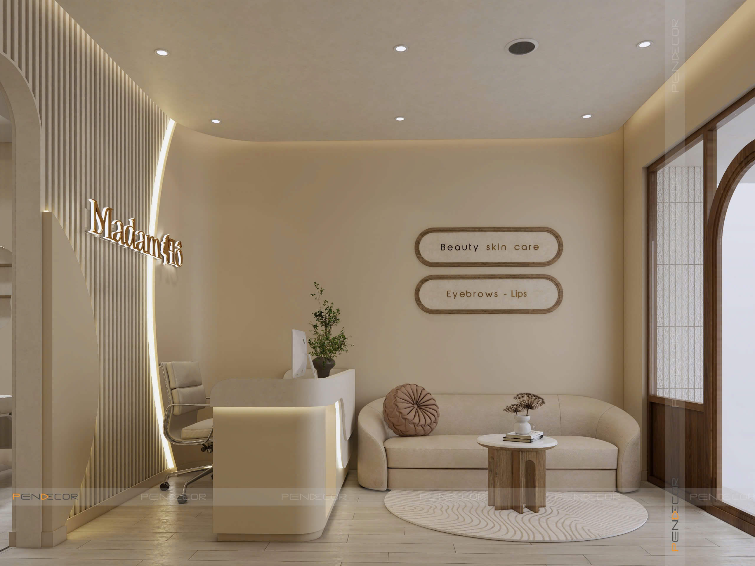 Thiết Kế Tiệm Phun Xăm Thẩm Mỹ Madam Hồ