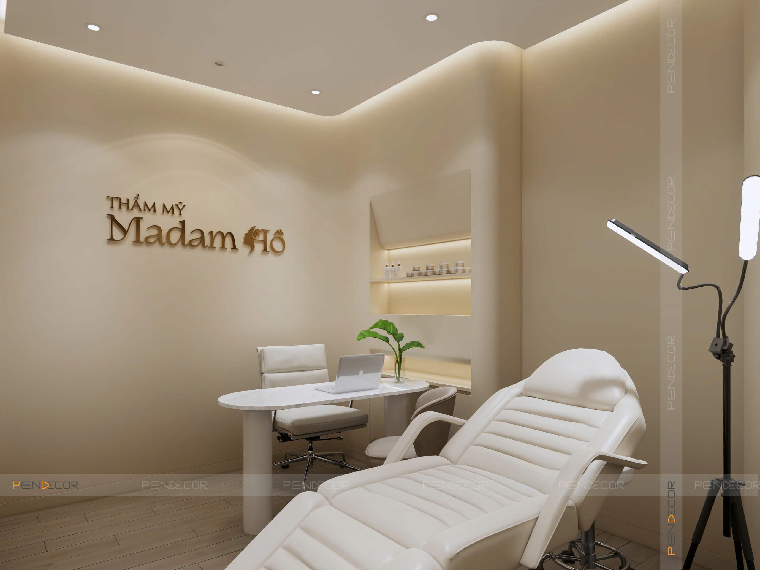 Thiết Kế Tiệm Phun Xăm Thẩm Mỹ Madam Hồ