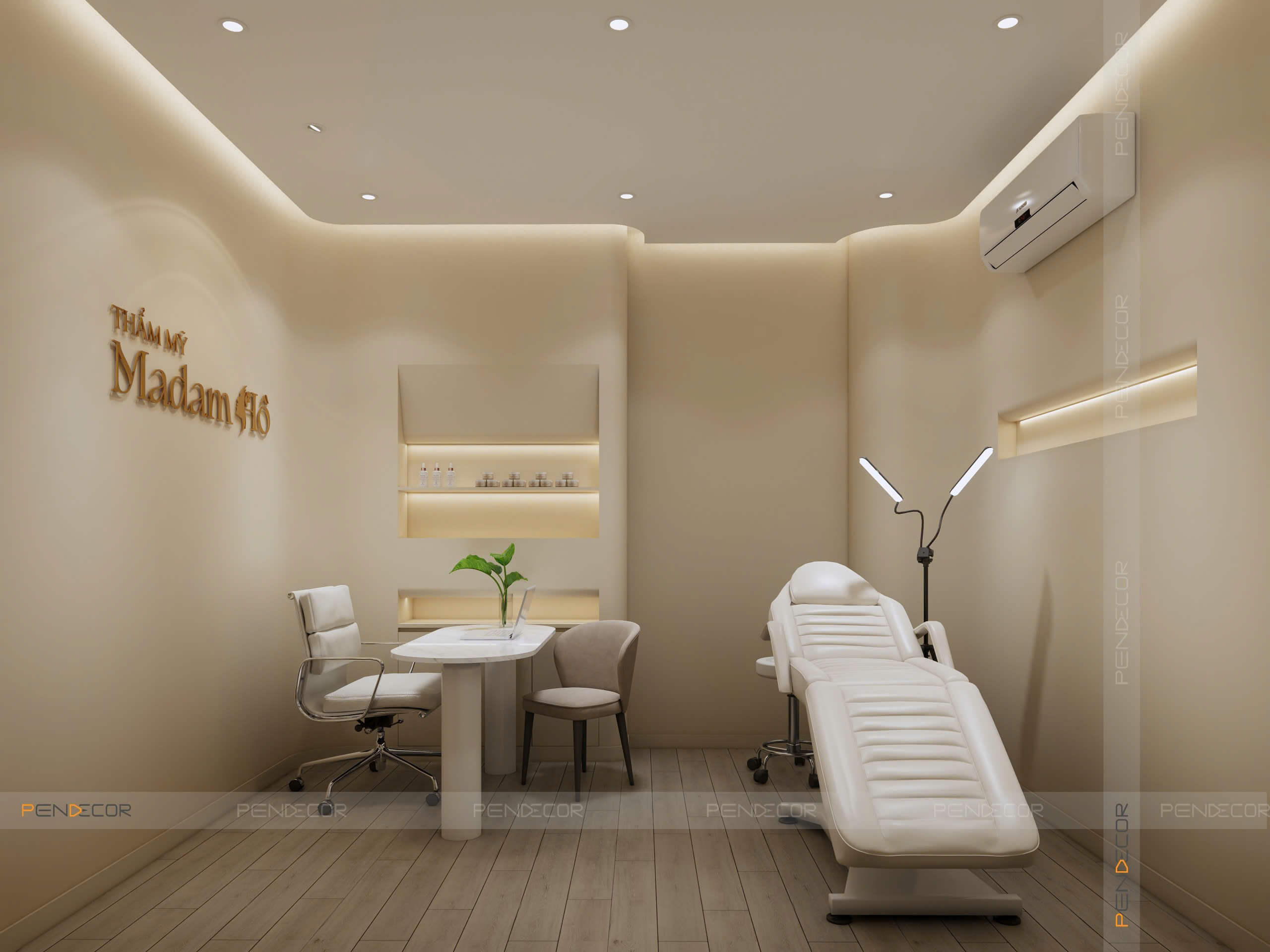 Thiết Kế Tiệm Phun Xăm Thẩm Mỹ Madam Hồ