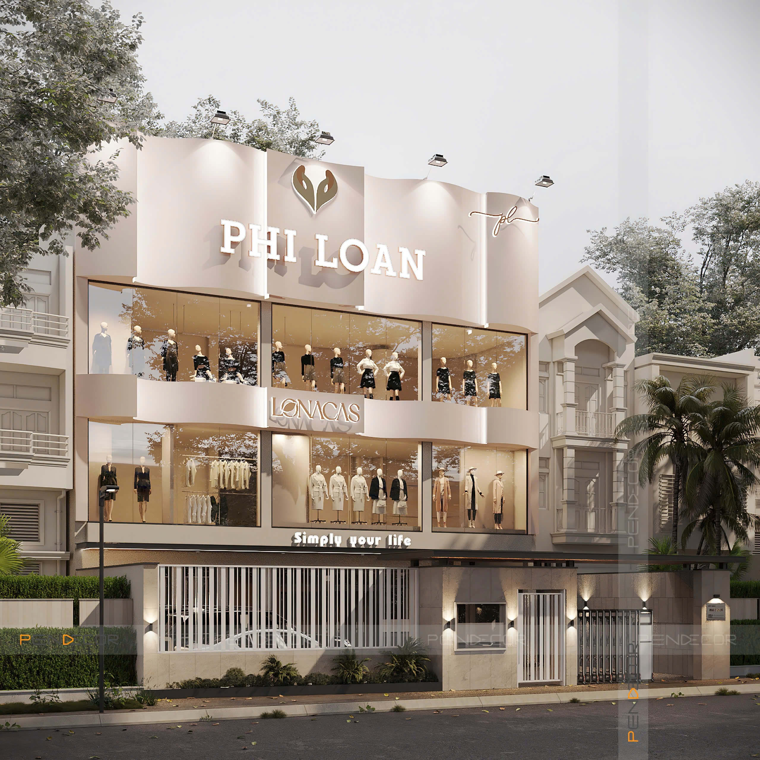 Thiết Kế Showroom Phi Loan (Trệt + Mặt Tiền)