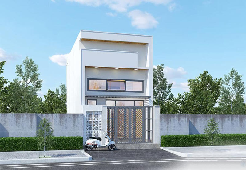 mặt tiền gác lửng đẹp