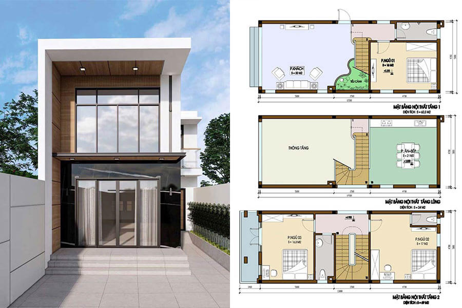 mặt tiền nhà gác lửng Pendecor