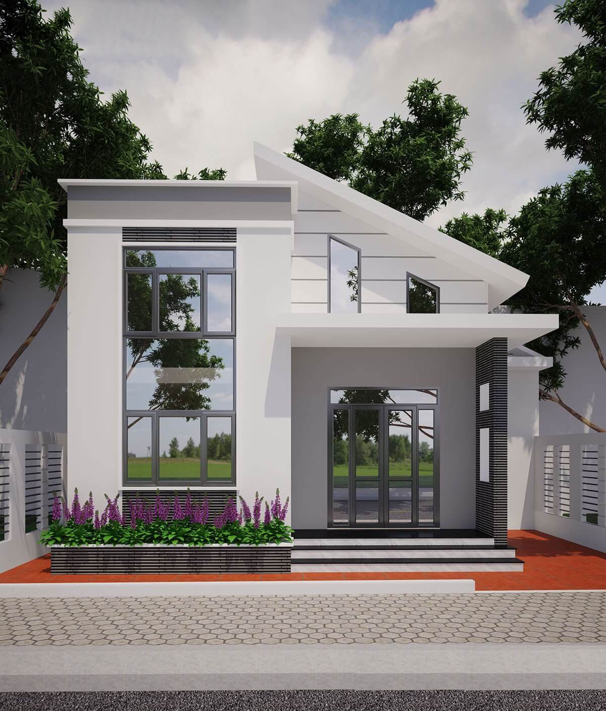 mặt tiền gác lửng đẹp Pendecor