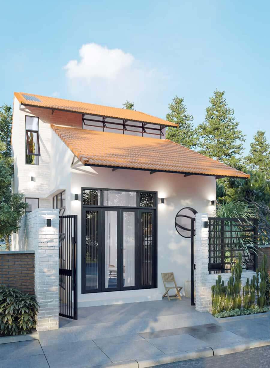 mặt tiền nhà gác lửng đẹp Pendecor