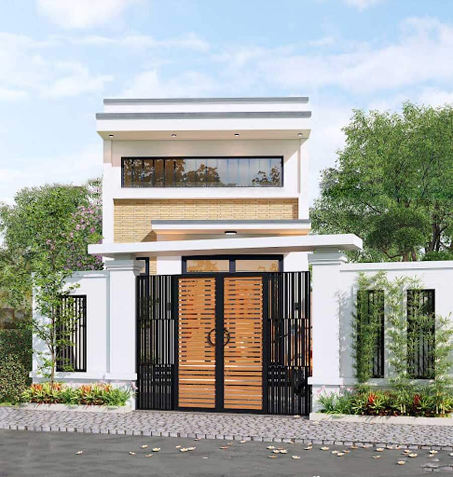 mặt tiền nhà gác lửng 5m