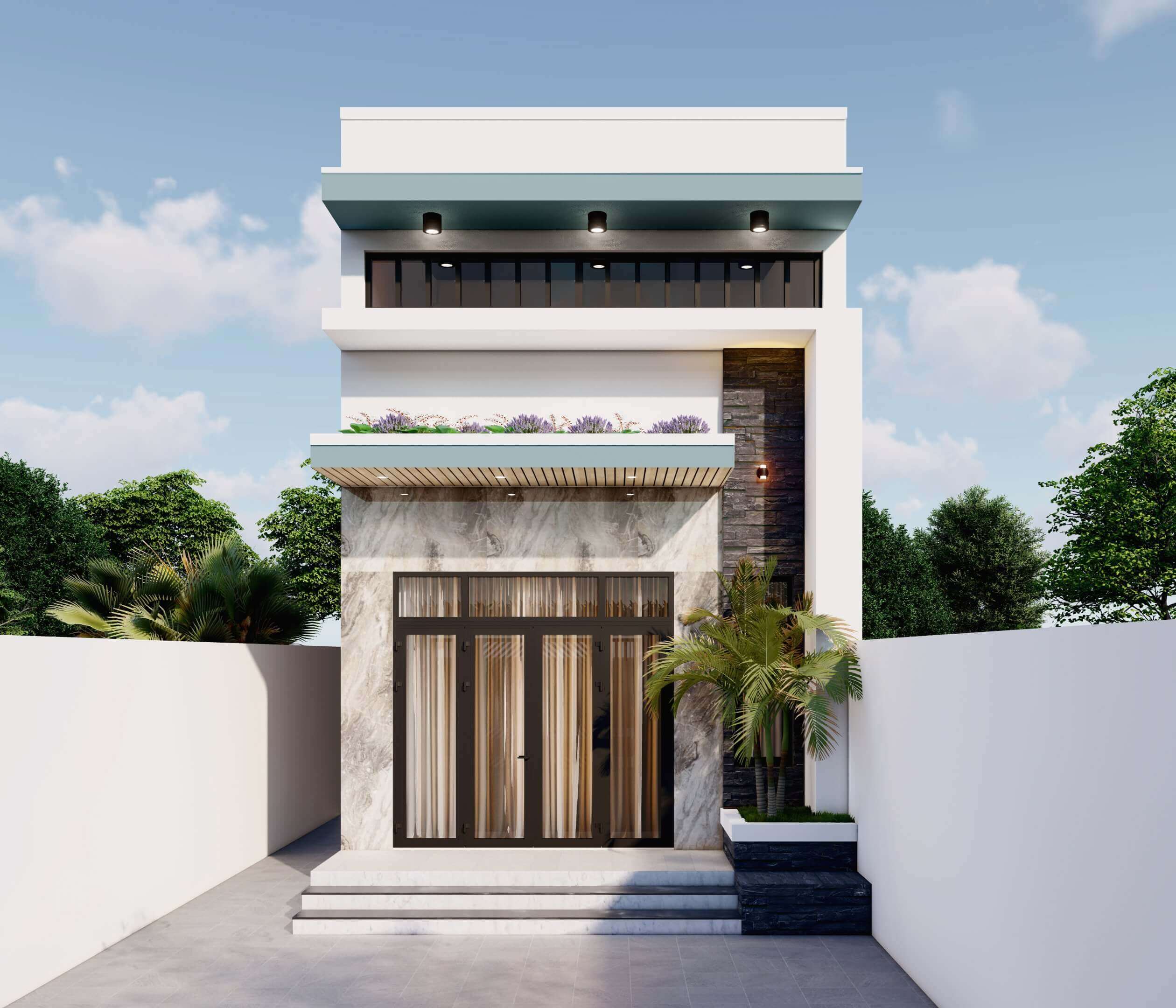 mặt tiền nhà gác lửng