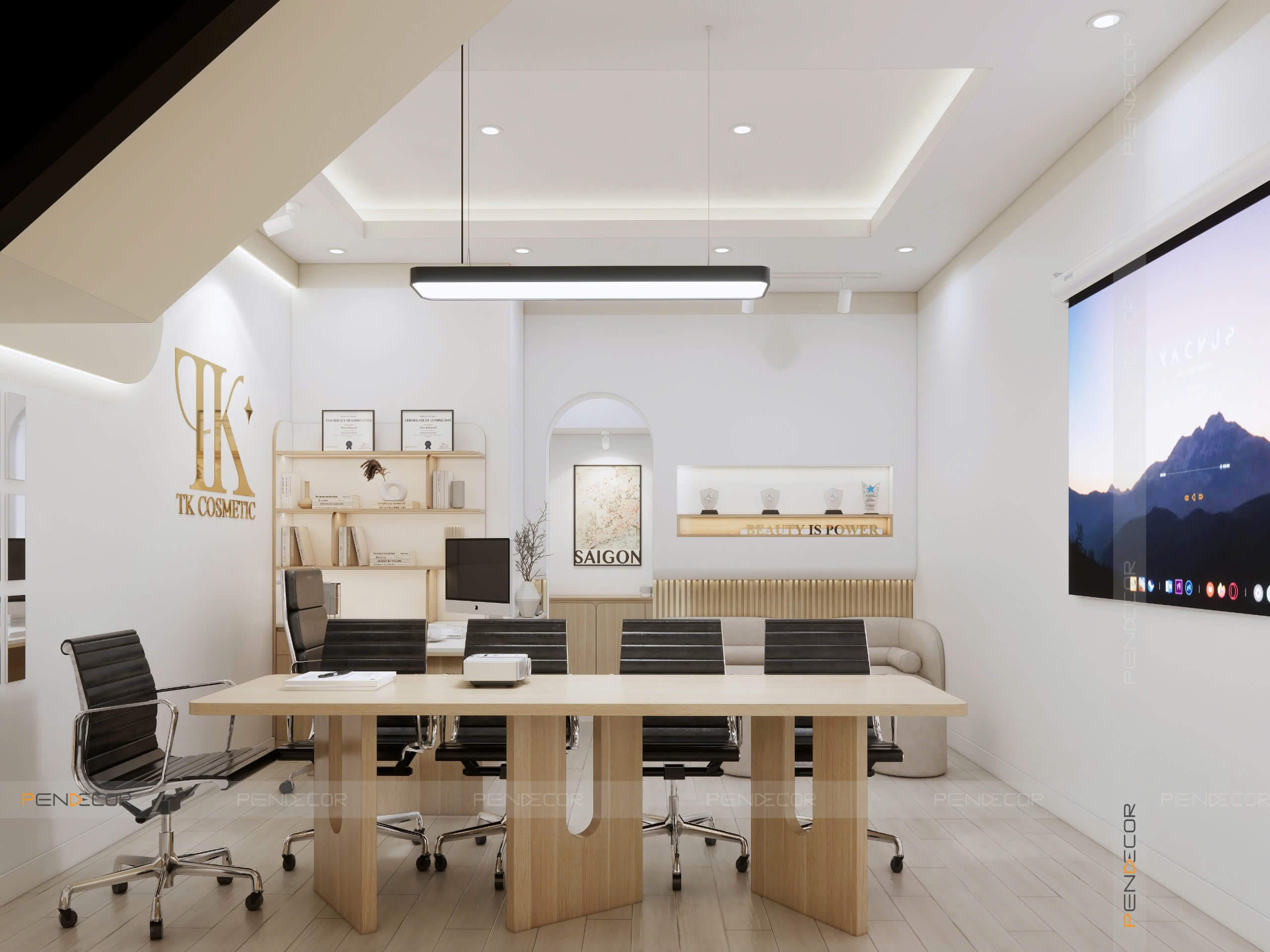 Thiết Kế Nội Thất Văn Phòng TK Cosmetic