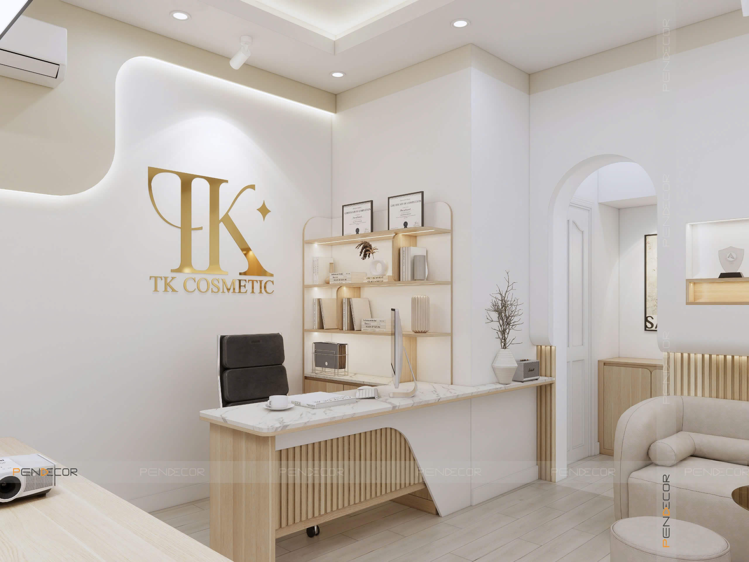 Thiết Kế Nội Thất Văn Phòng TK Cosmetic