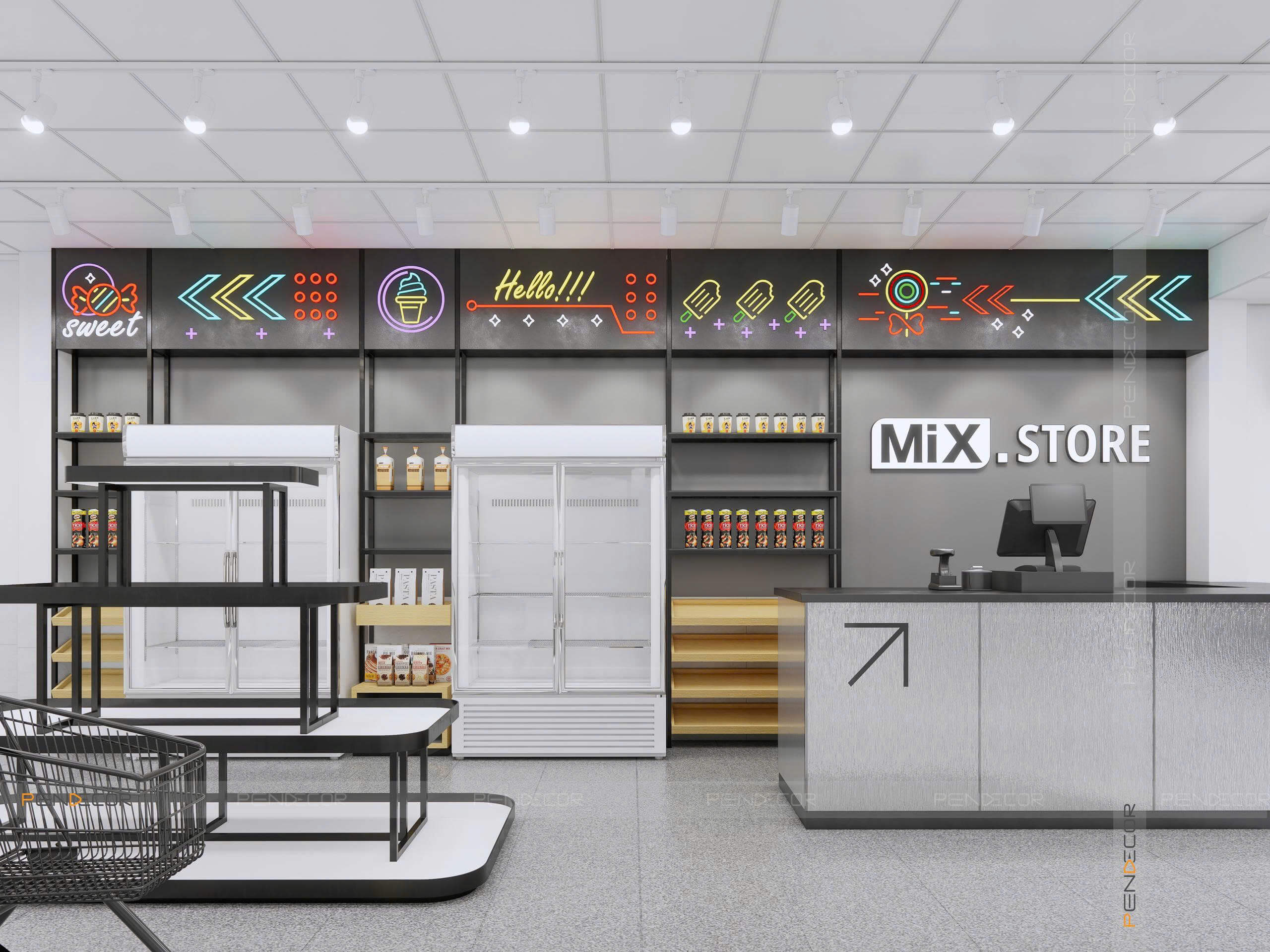 Thiết Kế Siêu Thị Mini Mix Store